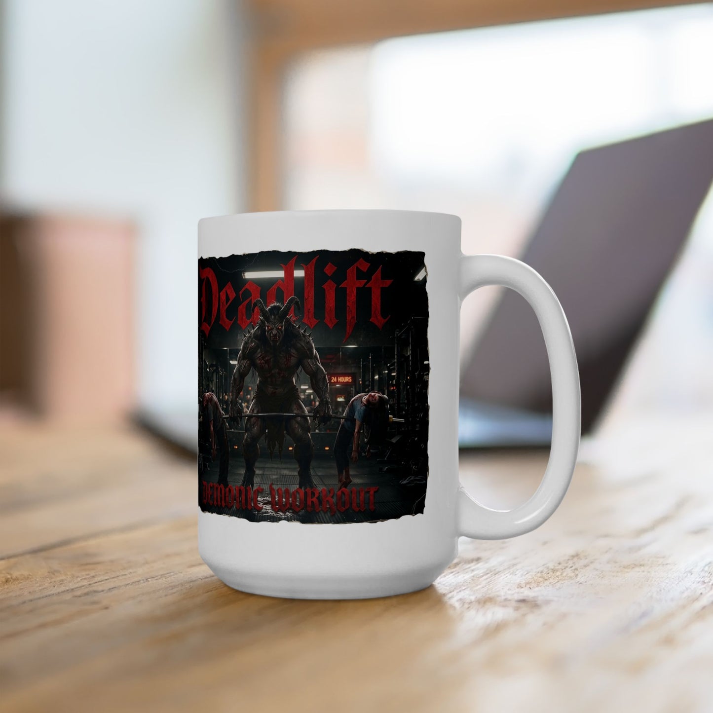 Ceramic Mug — 'Deadlift Demon' Gym Coffee Mug (11oz/15oz)