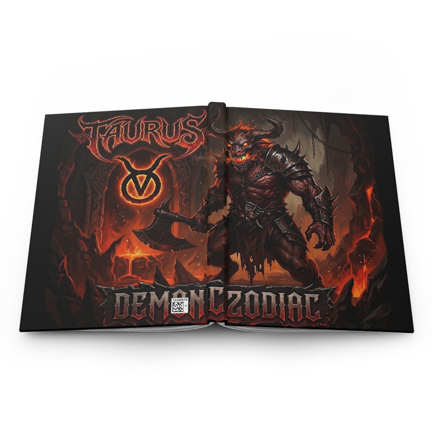 Taurus Demon Journal — Zodiac Hardcover Lined Notebook