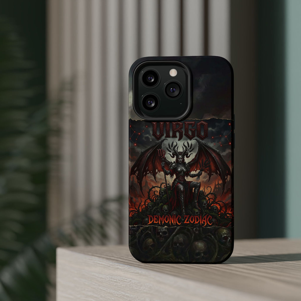 Virgo Demonic Zodiac Phone Case — Magnetic Impact-Resistant