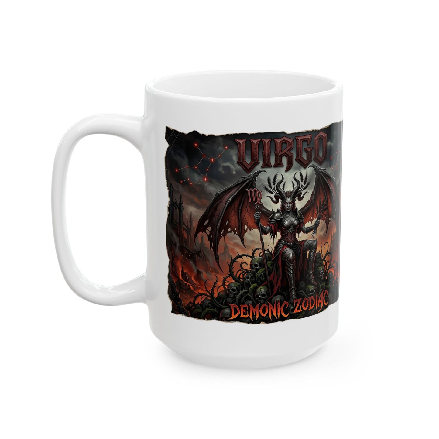 Demonic Gothic Virgo Mug – Horror Fantasy Demon Design (11oz/15oz)
