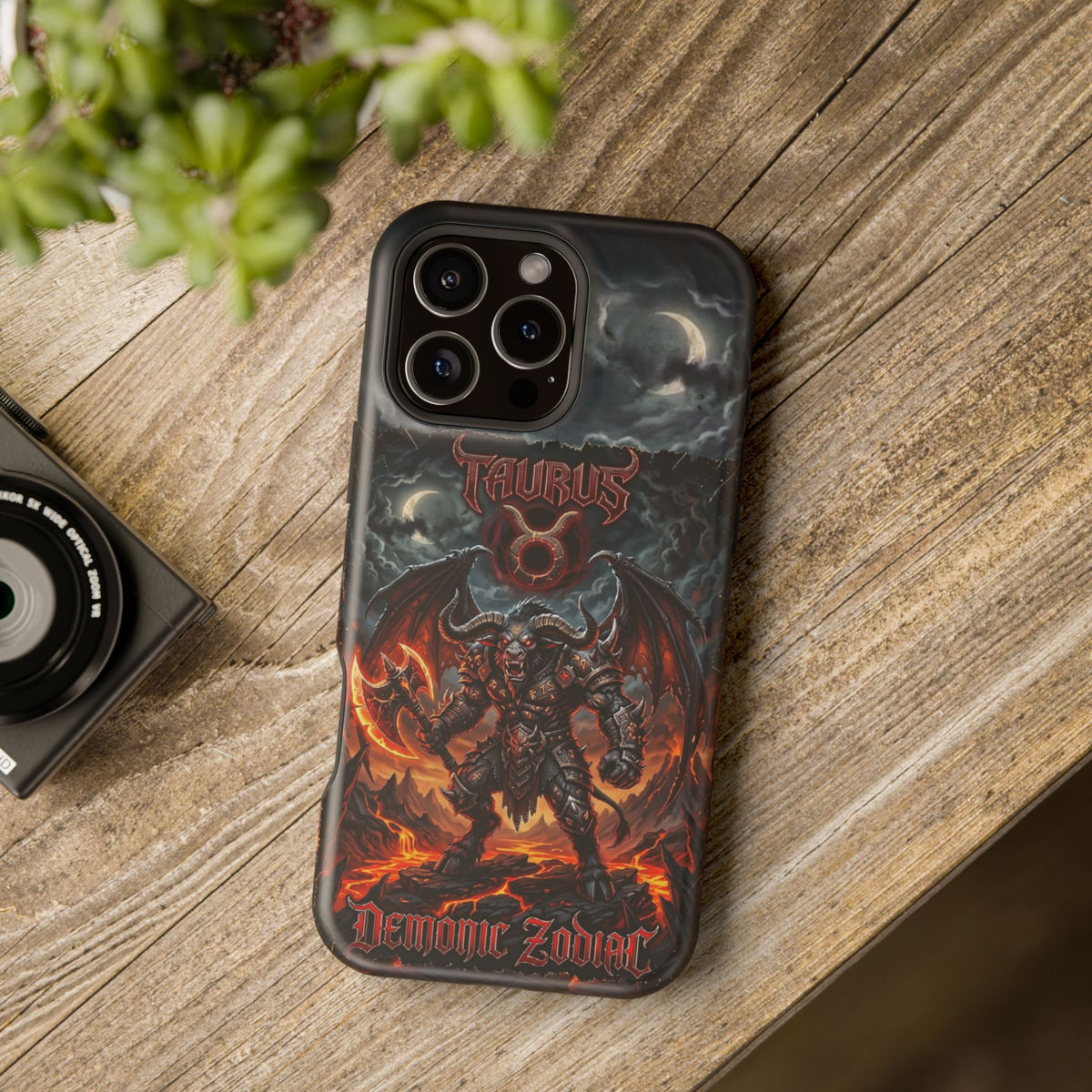 Taurus Demon Zodiac Magnetic Impact-Resistant Phone Case