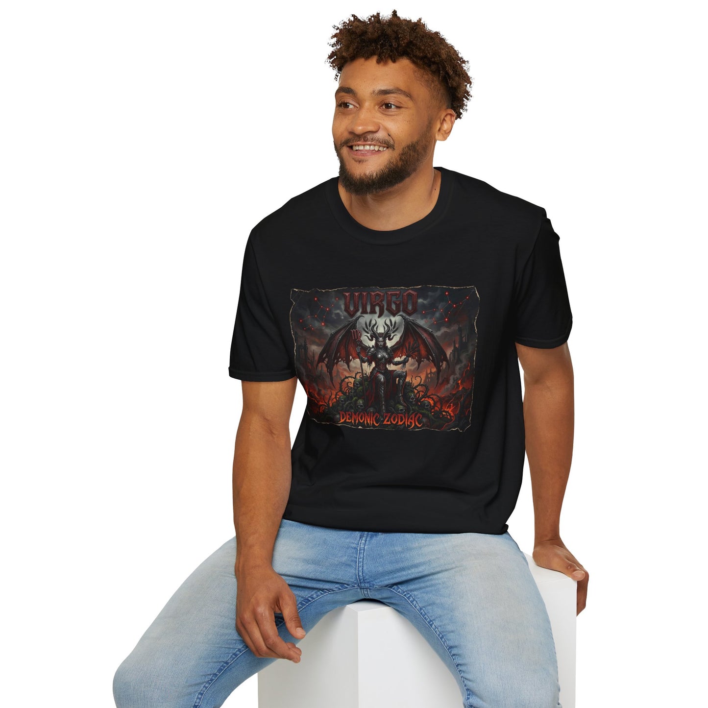 Virgo Demon Graphic T-Shirt — Gothic Zodiac Shirt