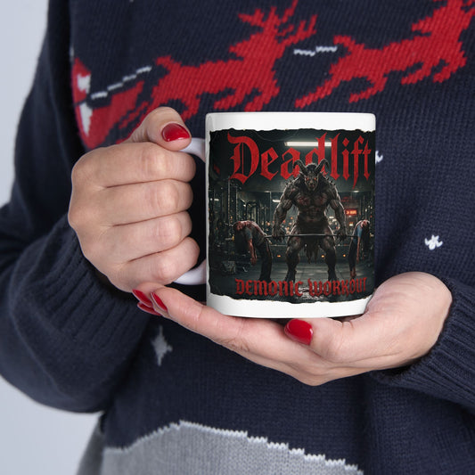 Ceramic Mug — 'Deadlift Demon' Gym Coffee Mug (11oz/15oz)