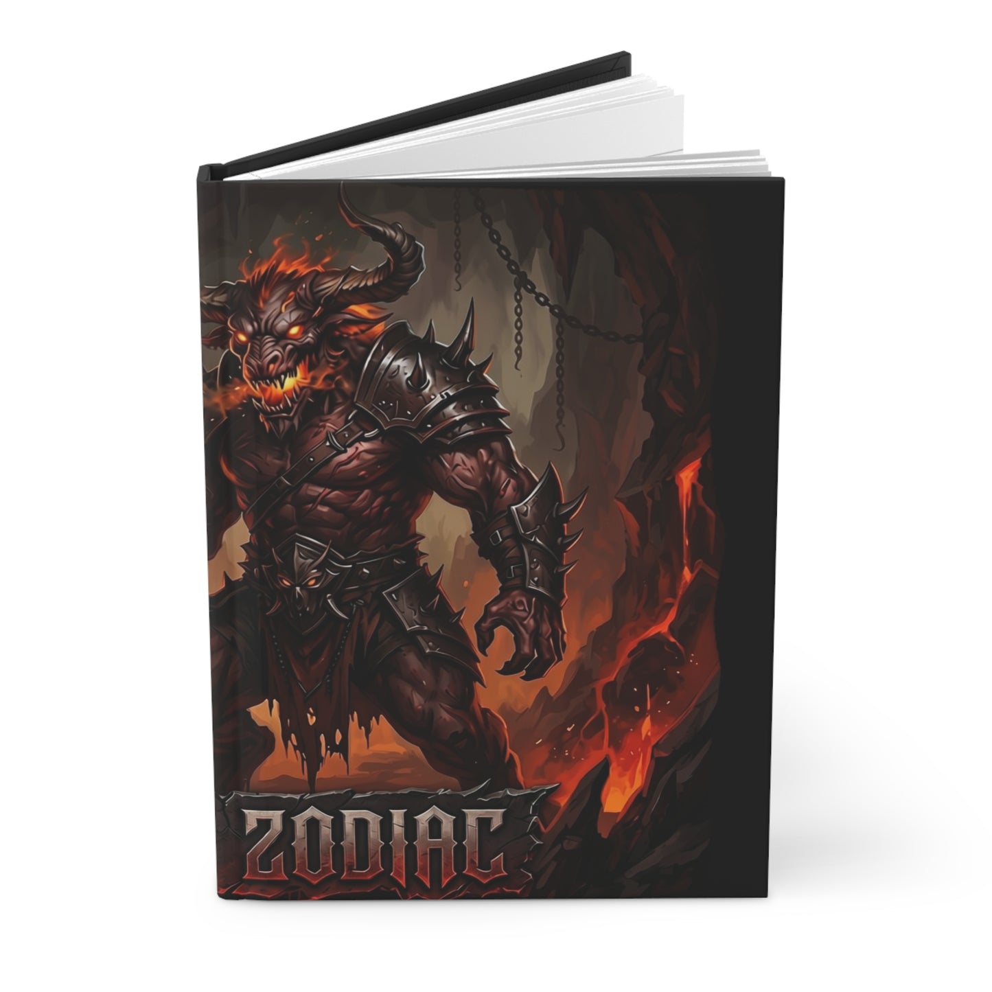 Taurus Demon Journal — Zodiac Hardcover Lined Notebook