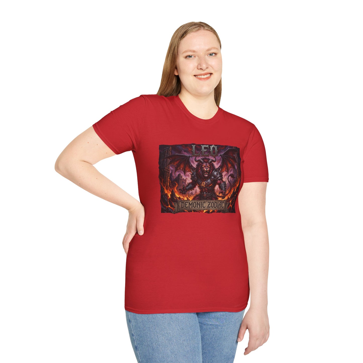 Leo Demon Zodiac T-Shirt — Fiery Mythic Astrology Tee