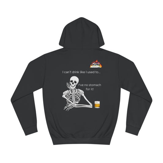 Funny Skeleton College Hoodie - Perfect for Parties and Halloween