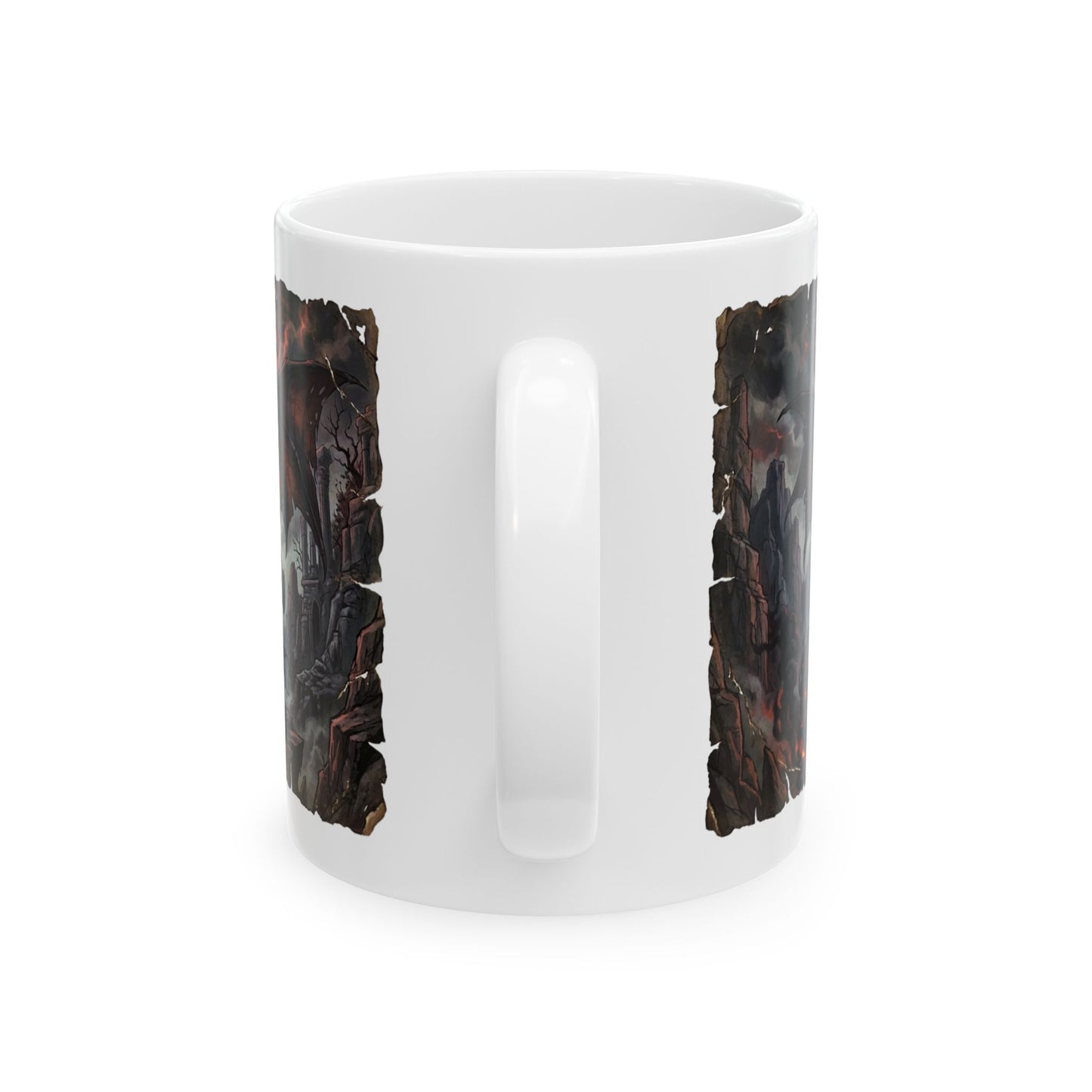 Demonic Aquarius Ceramic Mug (11oz/15oz) — Dark Gothic Fantasy Coffee Cup