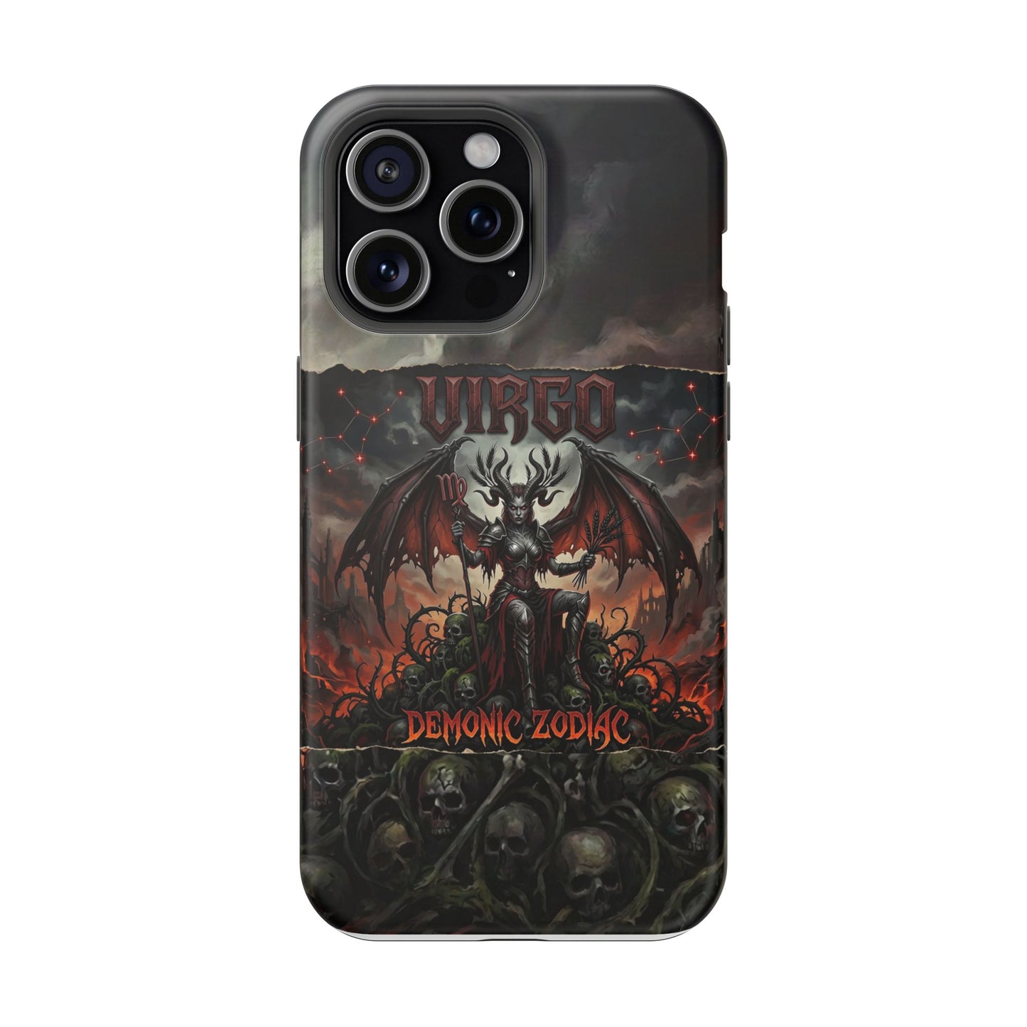 Virgo Demonic Zodiac Phone Case — Magnetic Impact-Resistant