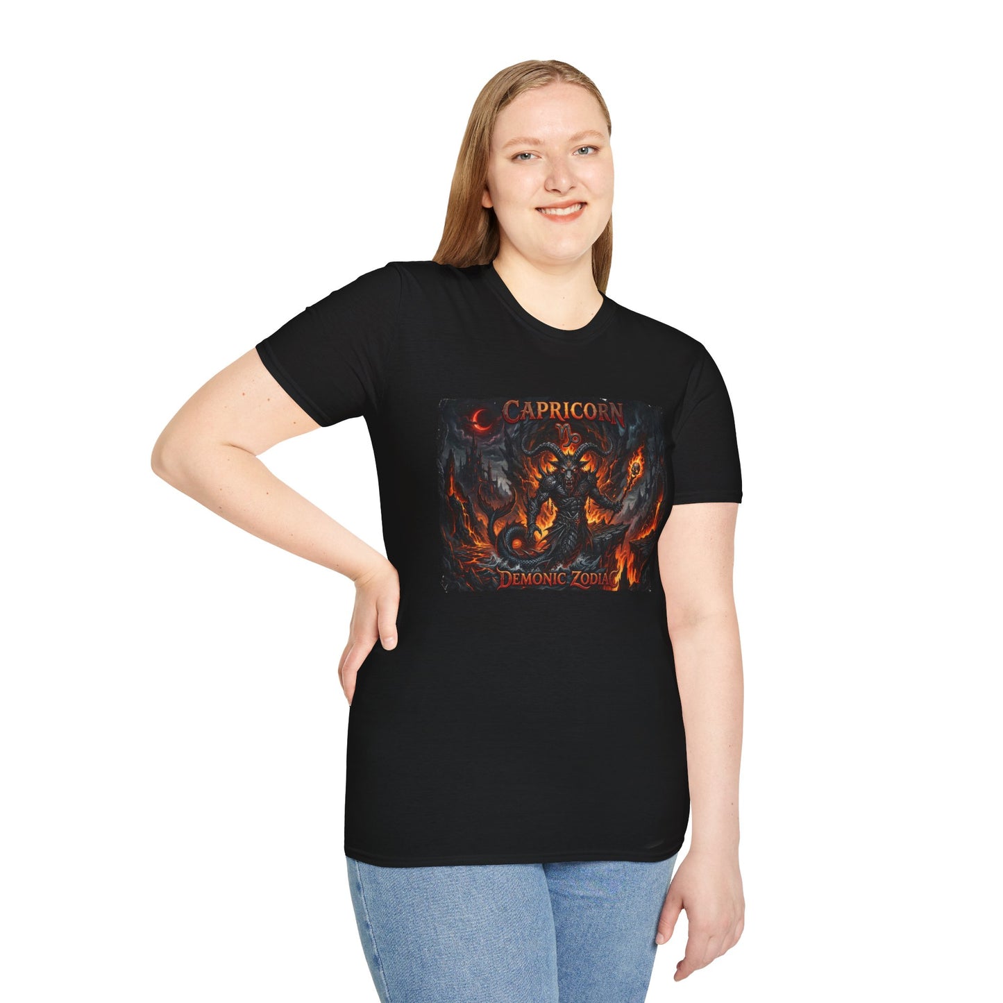 Capricorn Zodiac T-Shirt — Fiery Devil Goat Astrology Tee