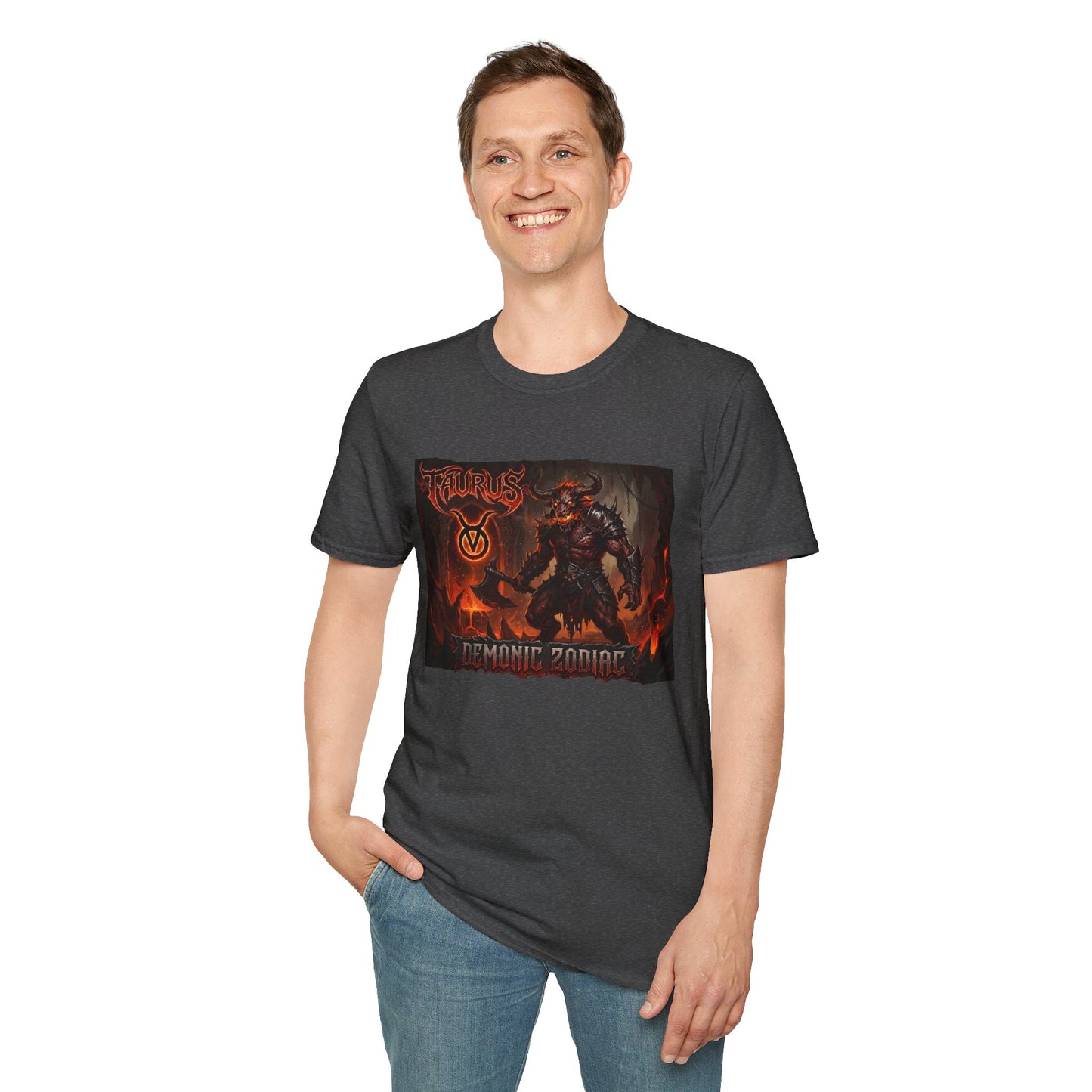 Taurus Demon T‑Shirt — Fiery Demon Warrior Astrology Tee