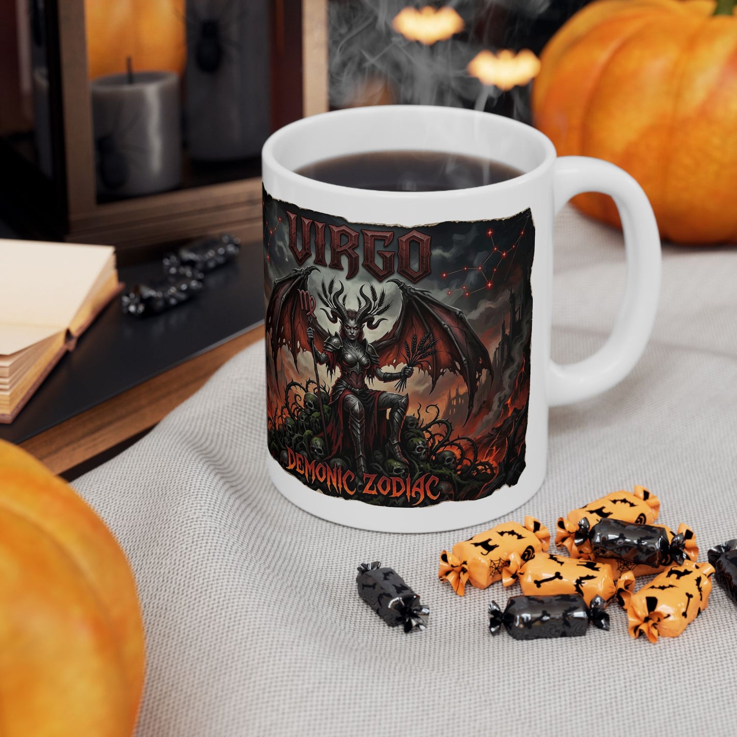 Demonic Gothic Virgo Mug – Horror Fantasy Demon Design (11oz/15oz)