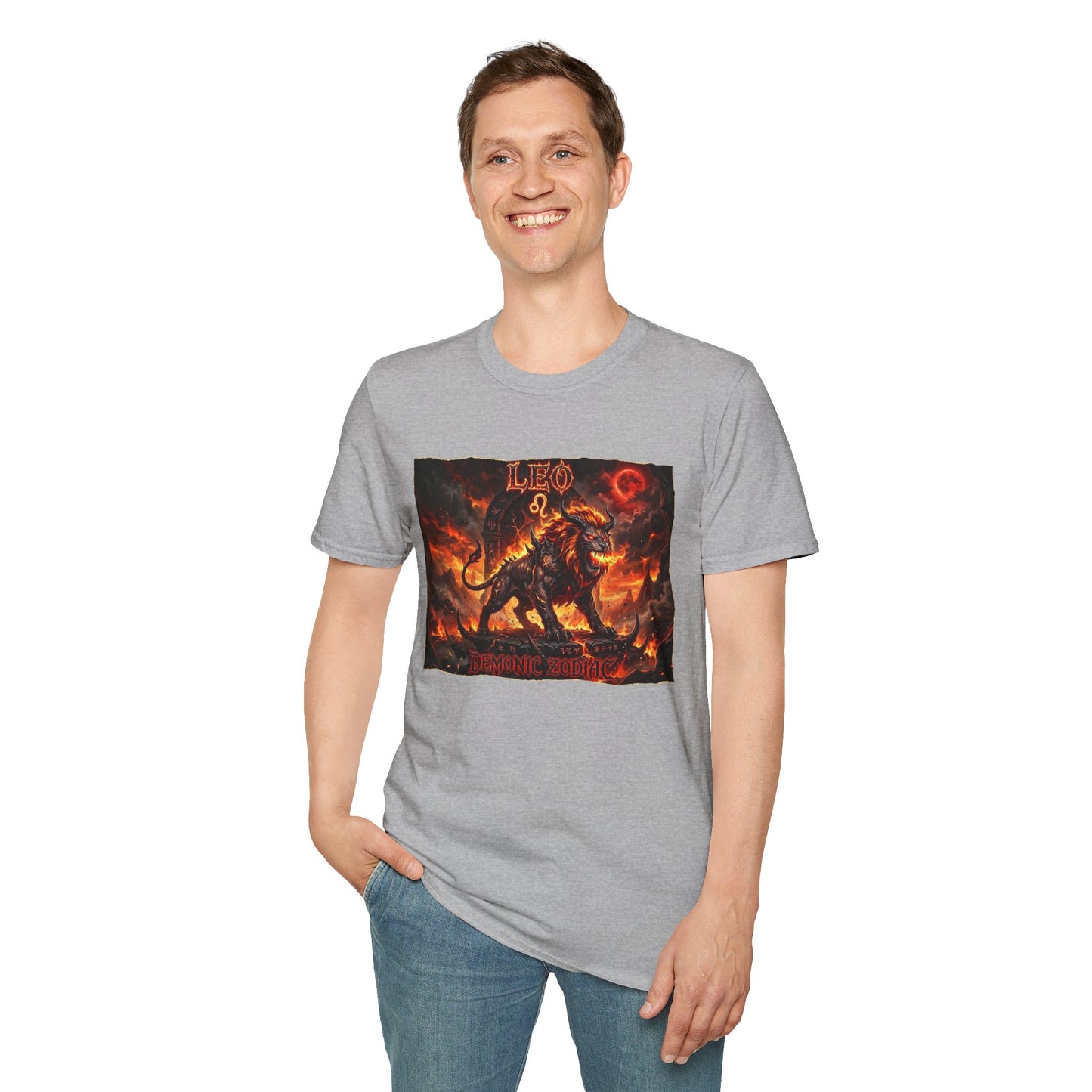 Leo Zodiac T‑Shirt — Fiery Lion Horoscope Graphic Tee