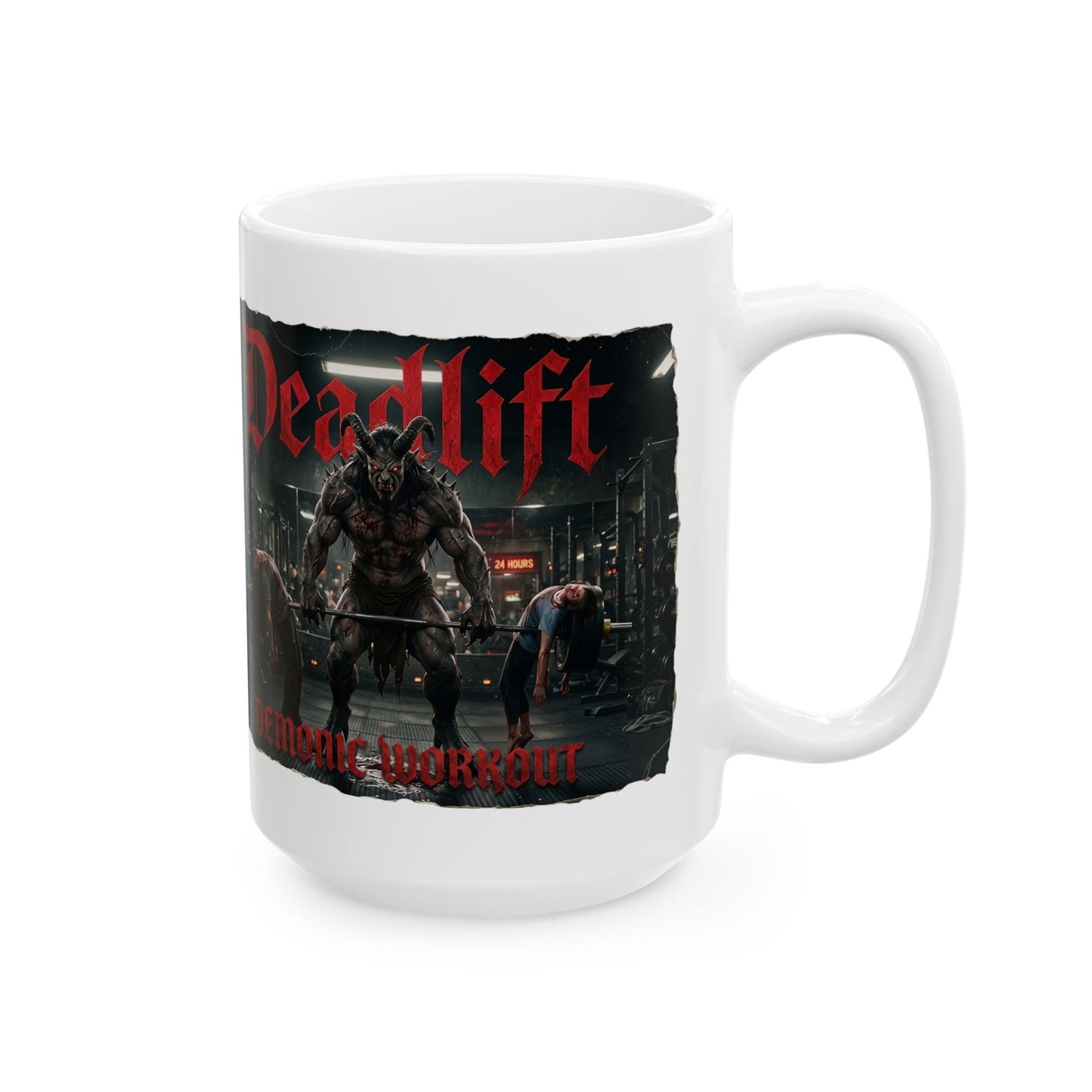 Ceramic Mug — 'Deadlift Demon' Gym Coffee Mug (11oz/15oz)