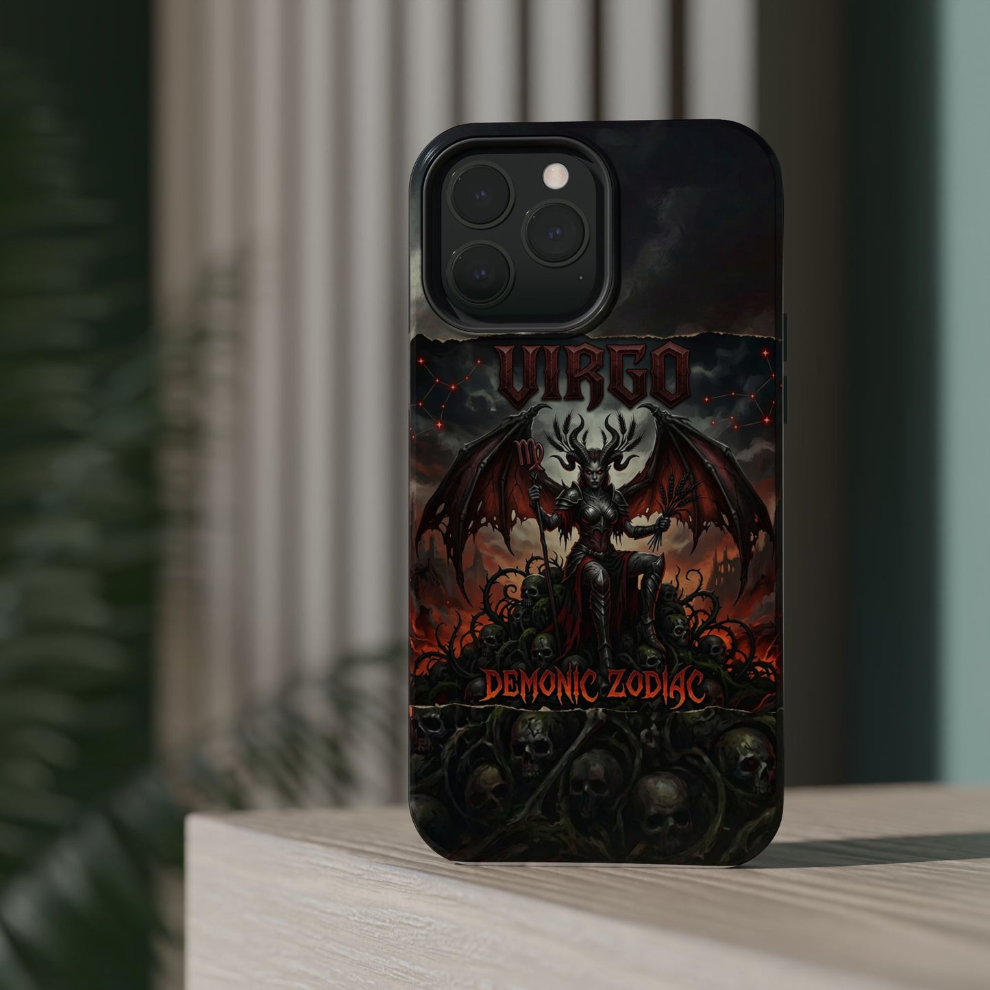 Virgo Demonic Zodiac Phone Case — Magnetic Impact-Resistant