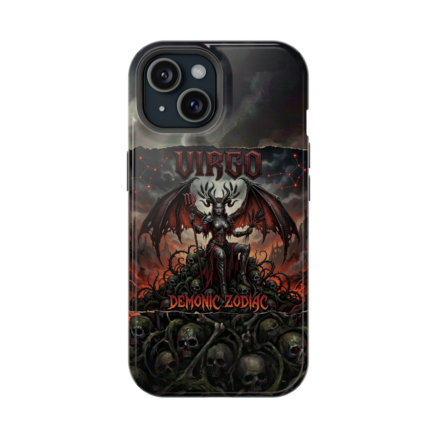 Virgo Demonic Zodiac Phone Case — Magnetic Impact-Resistant
