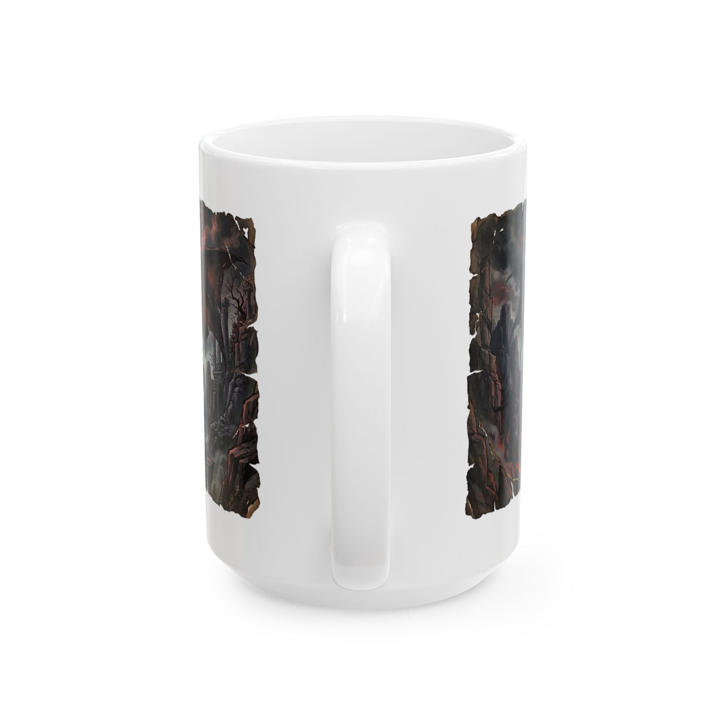 Demonic Aquarius Ceramic Mug (11oz/15oz) — Dark Gothic Fantasy Coffee Cup