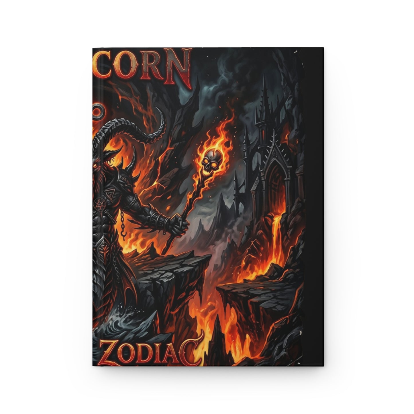 Capricorn Demon Gothic Hardcover Journal — Lined Matte Notebook