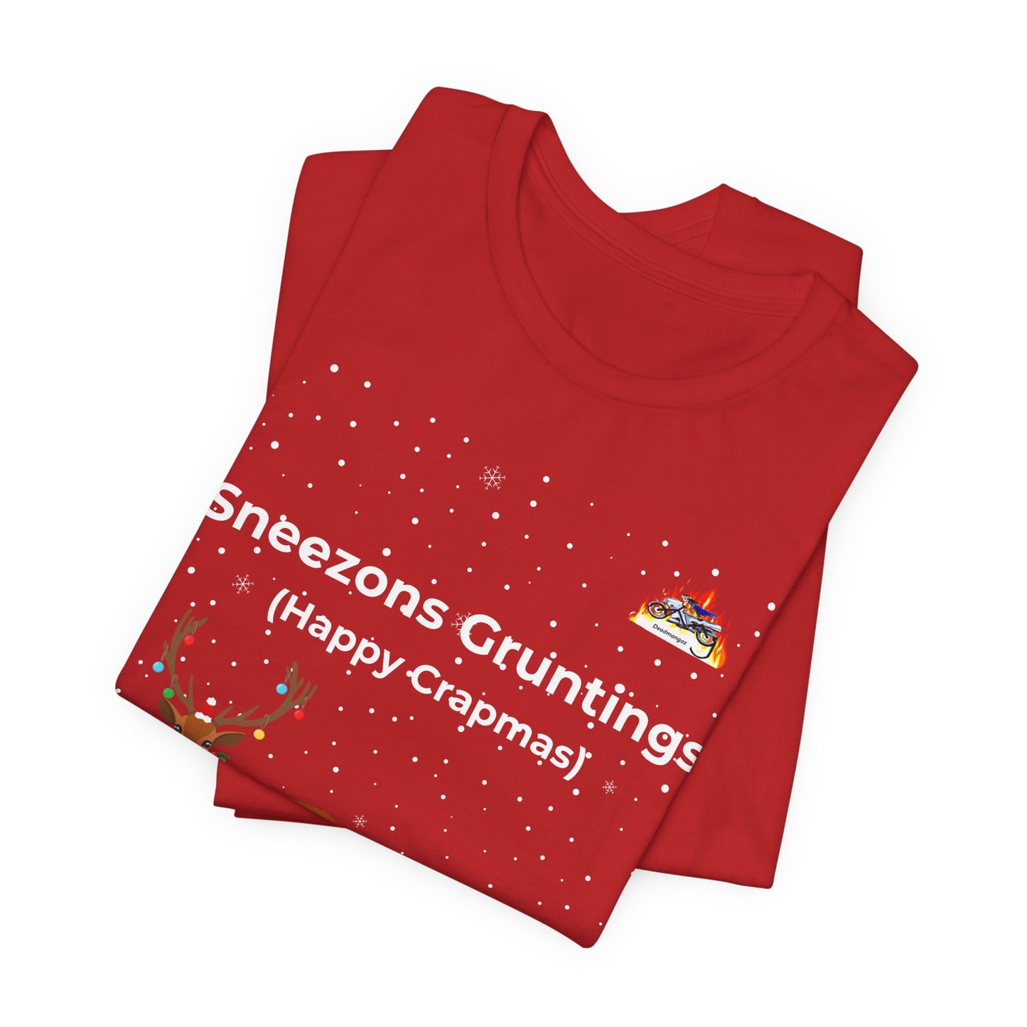 Funny Holiday Tee - Sneezons Gruntings (Happy Crapmas)