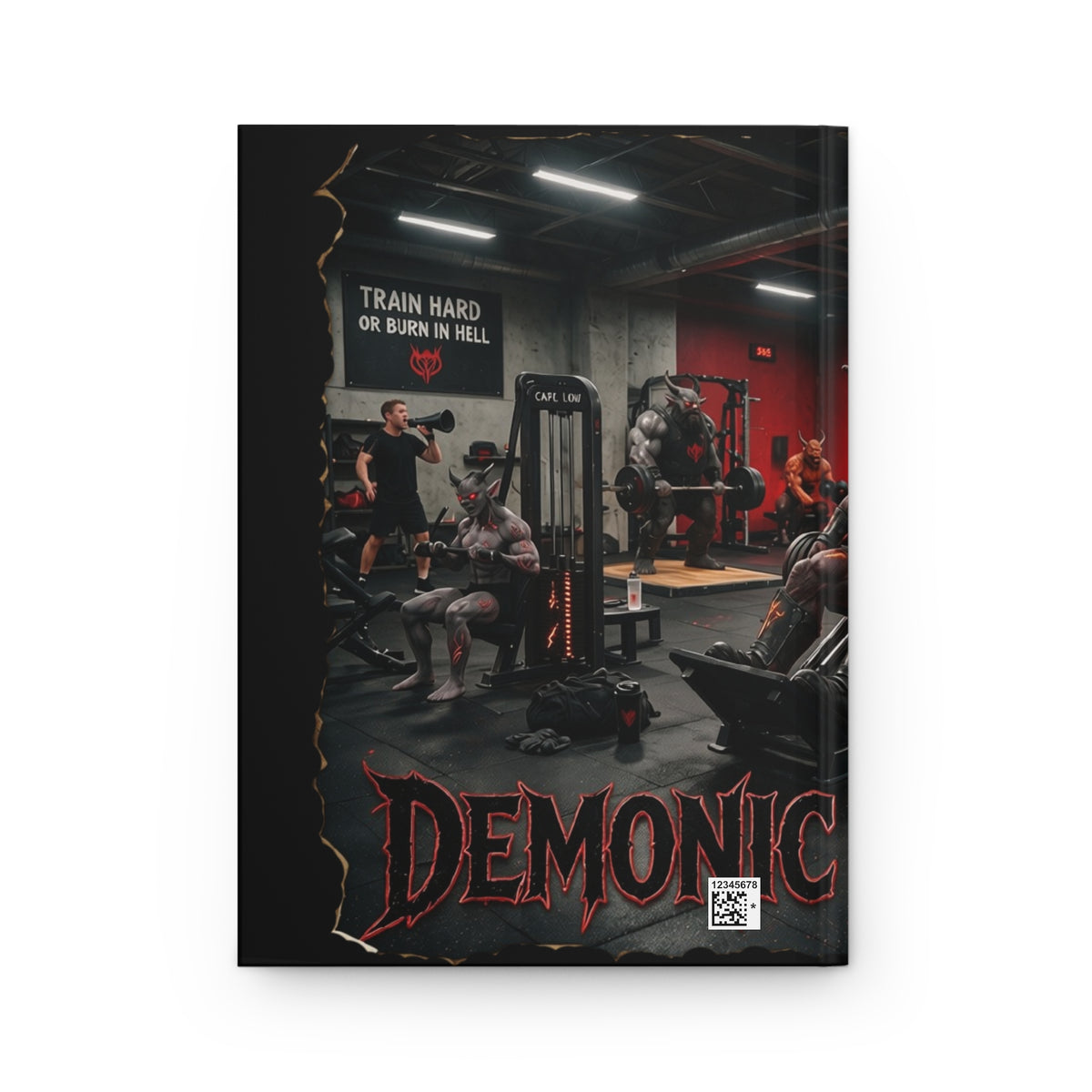 Demonic Workout Hardcover Journal — 'No Pain No Gain' Gym Motivation Notebook