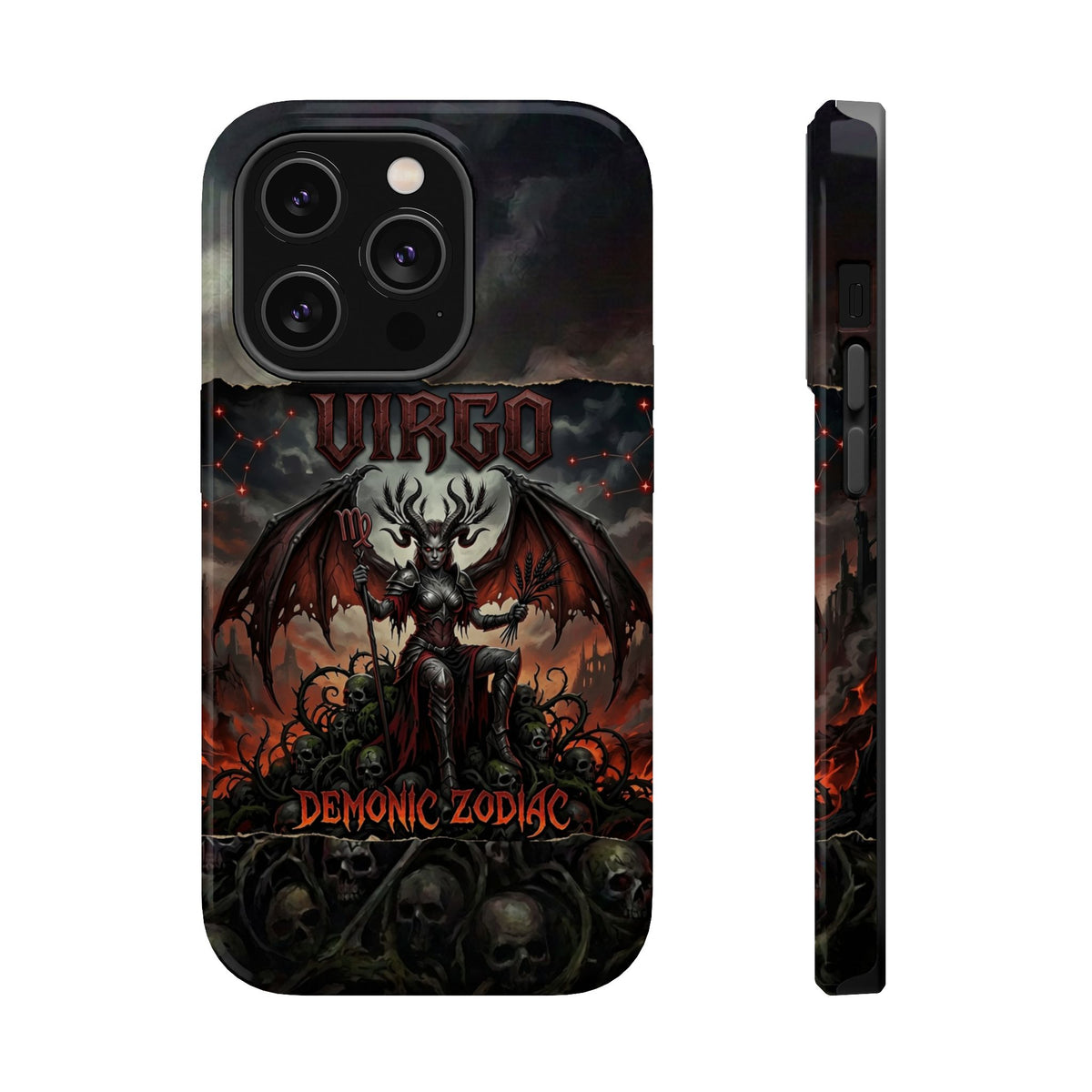 Virgo Demonic Zodiac Phone Case — Magnetic Impact-Resistant