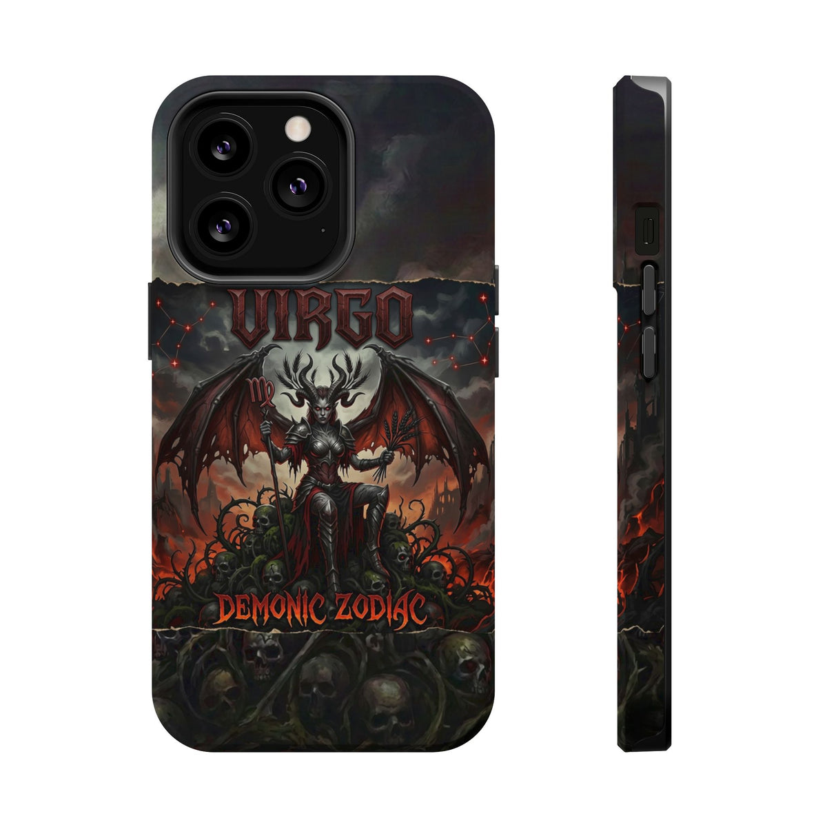 Virgo Demonic Zodiac Phone Case — Magnetic Impact-Resistant