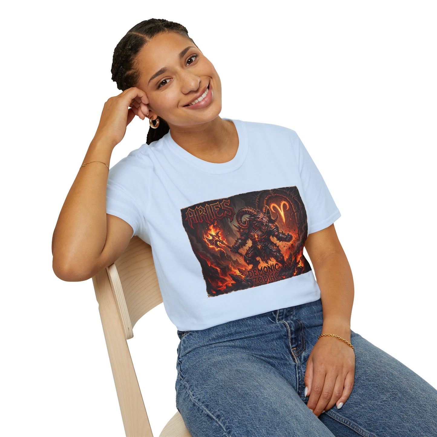 Aries Demon Zodiac T-Shirt – Fiery Ram Horoscope Graphic Tee