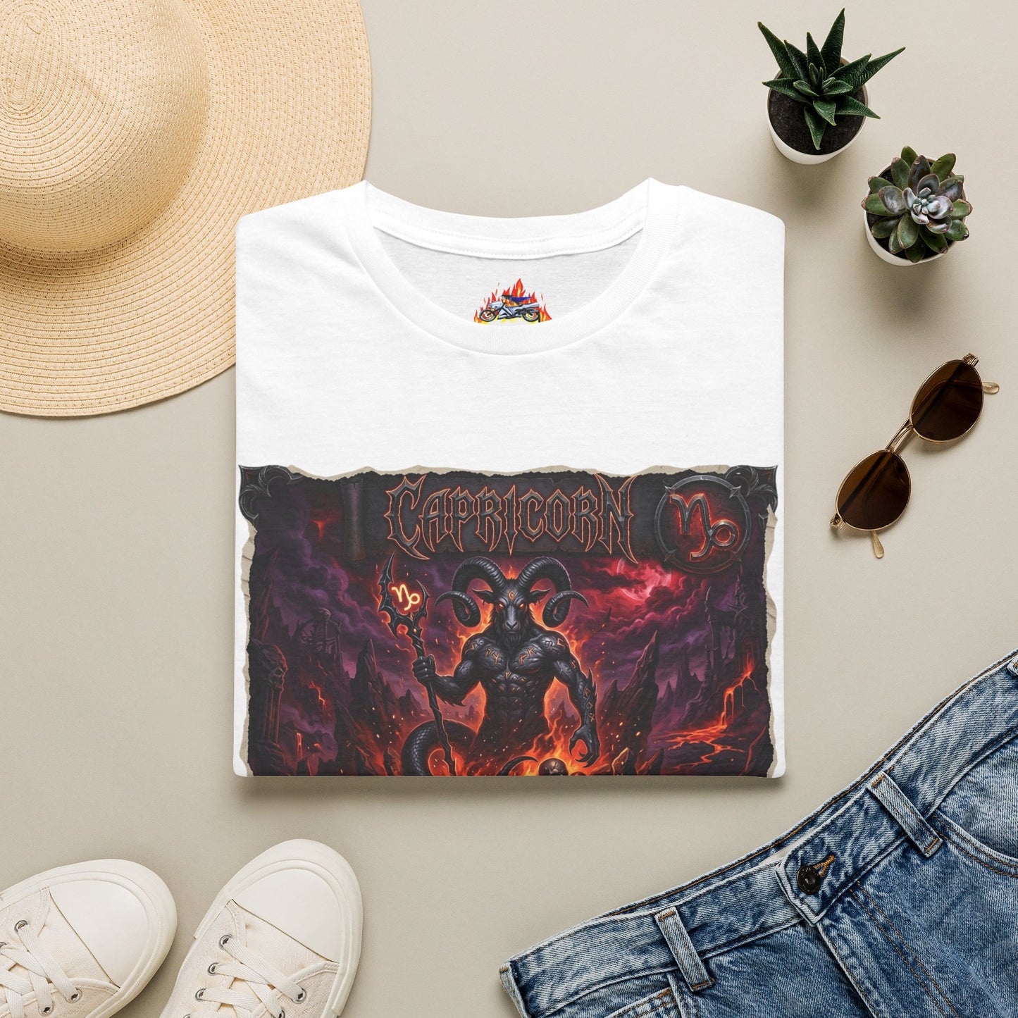 Capricorn Demon Zodiac T-Shirt – Dark Gothic Astrology Tee