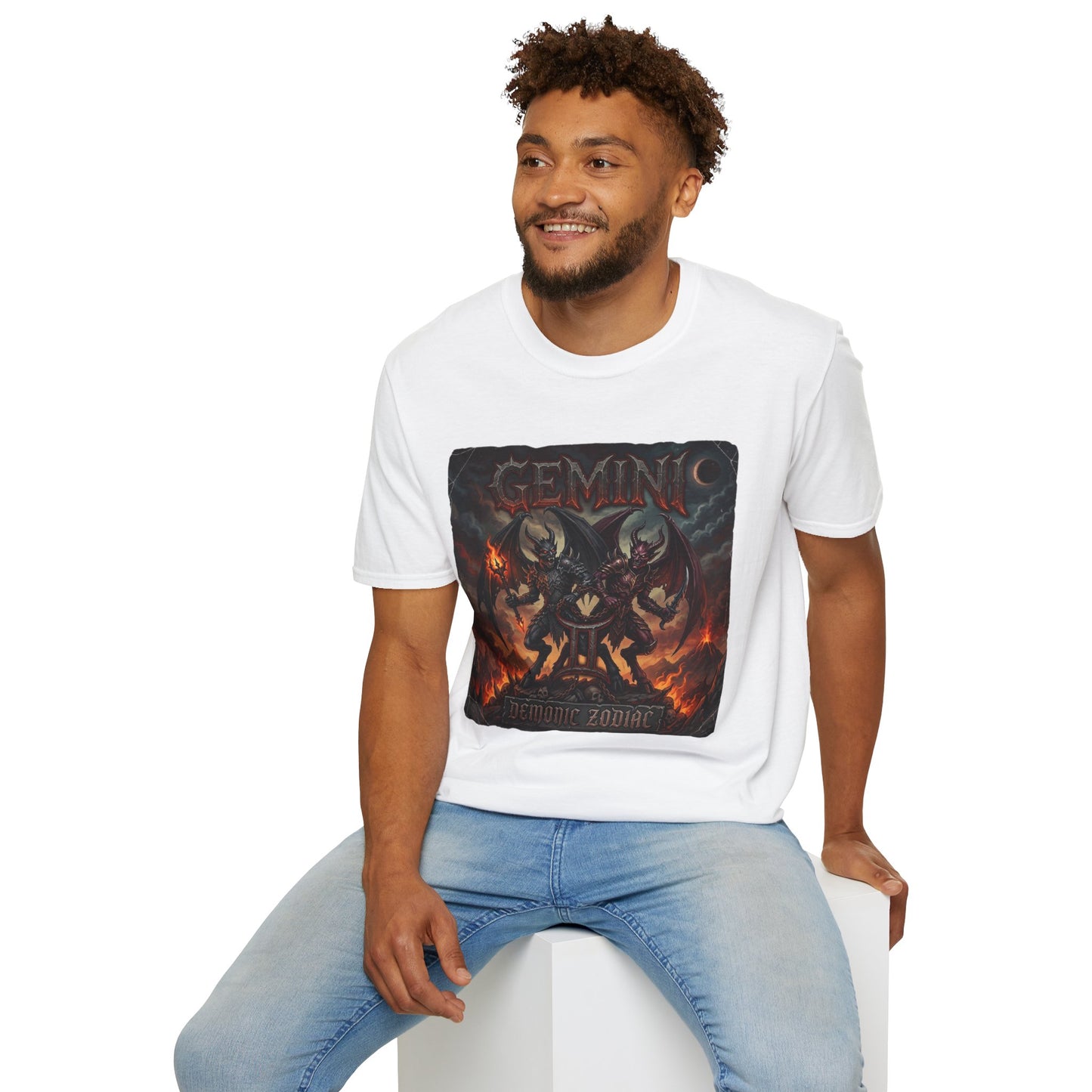 Gemini Zodiac T-Shirt — Dark Demon Twins Astrology Tee