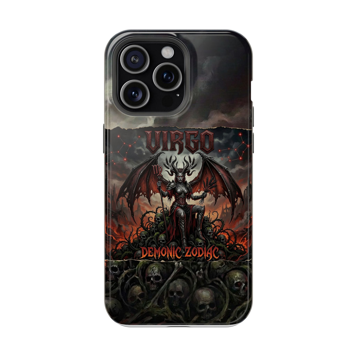 Virgo Demonic Zodiac Phone Case — Magnetic Impact-Resistant