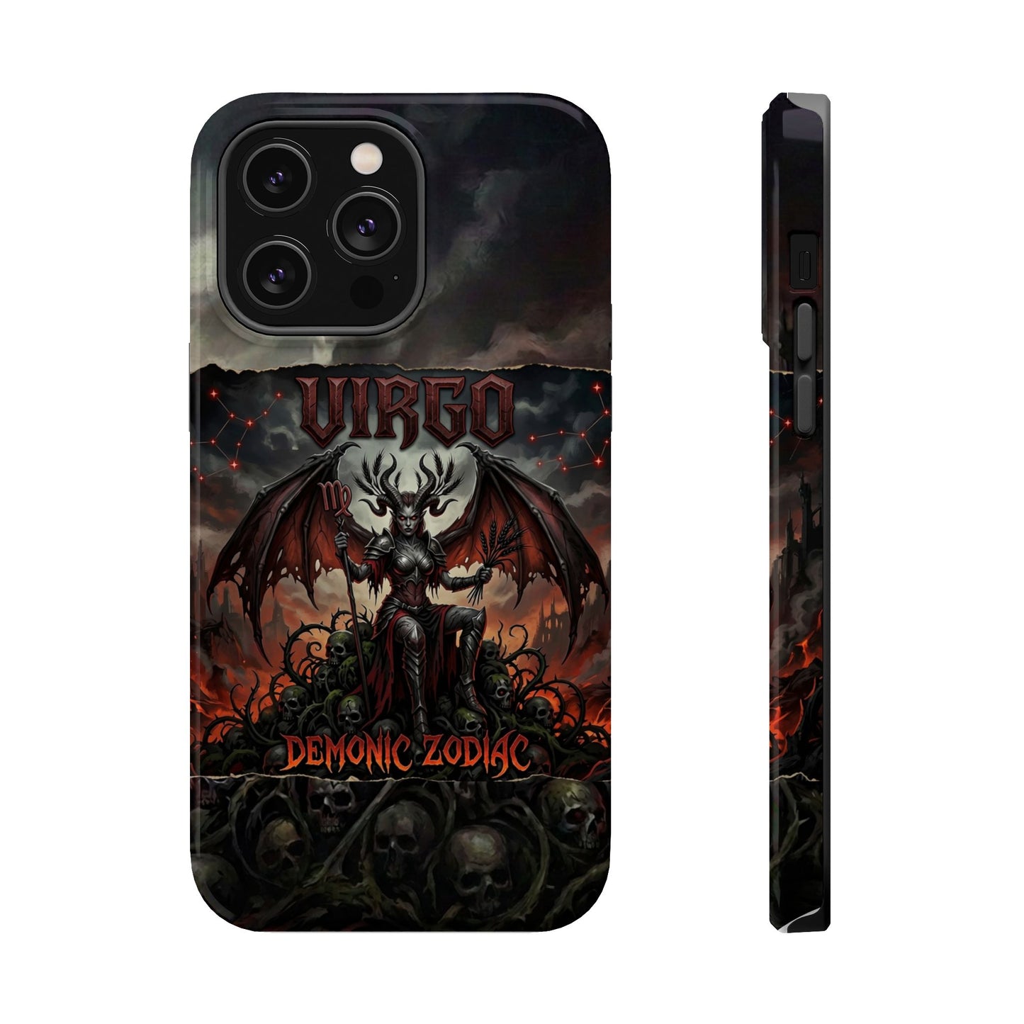 Virgo Demonic Zodiac Phone Case — Magnetic Impact-Resistant