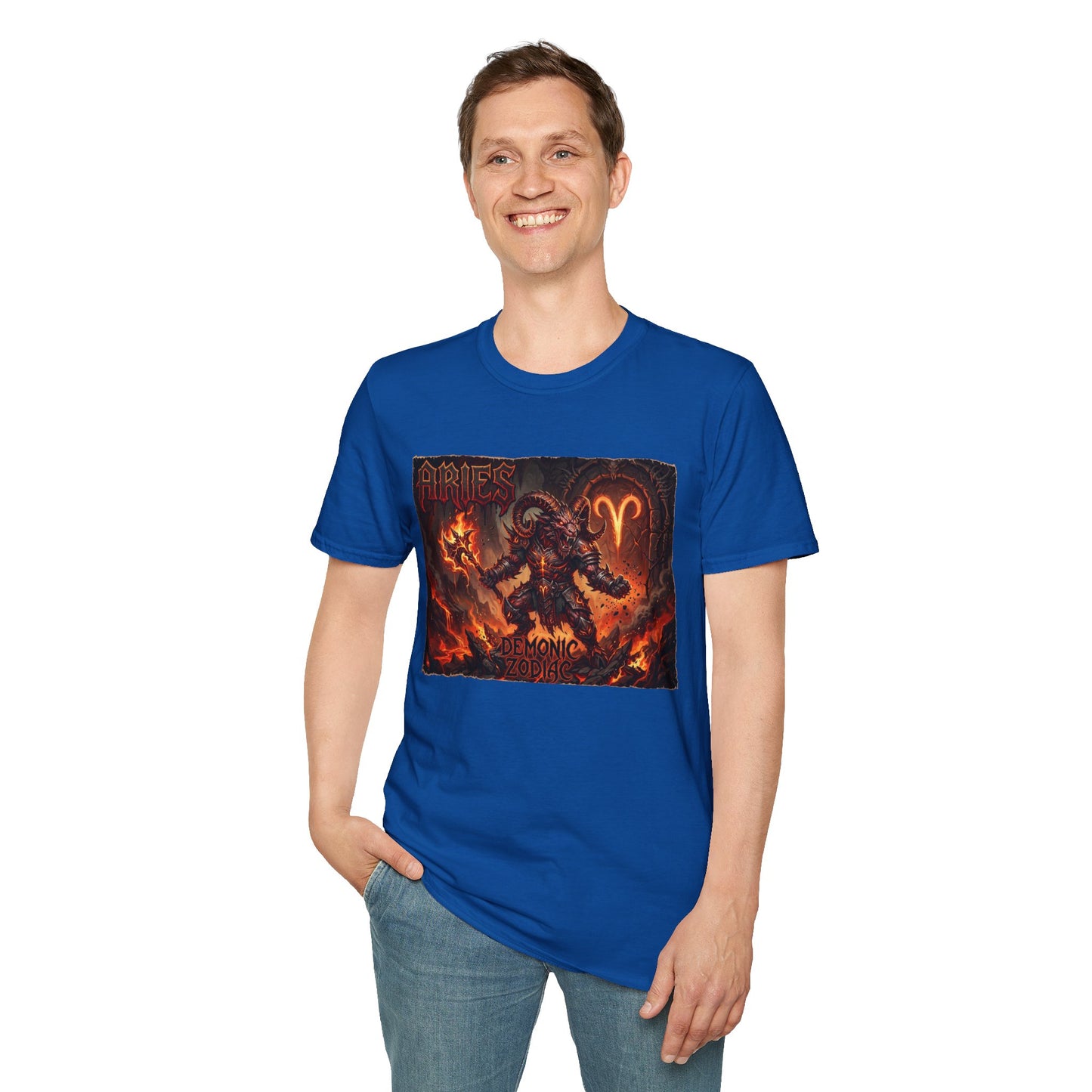Aries Demon Zodiac T-Shirt – Fiery Ram Horoscope Graphic Tee