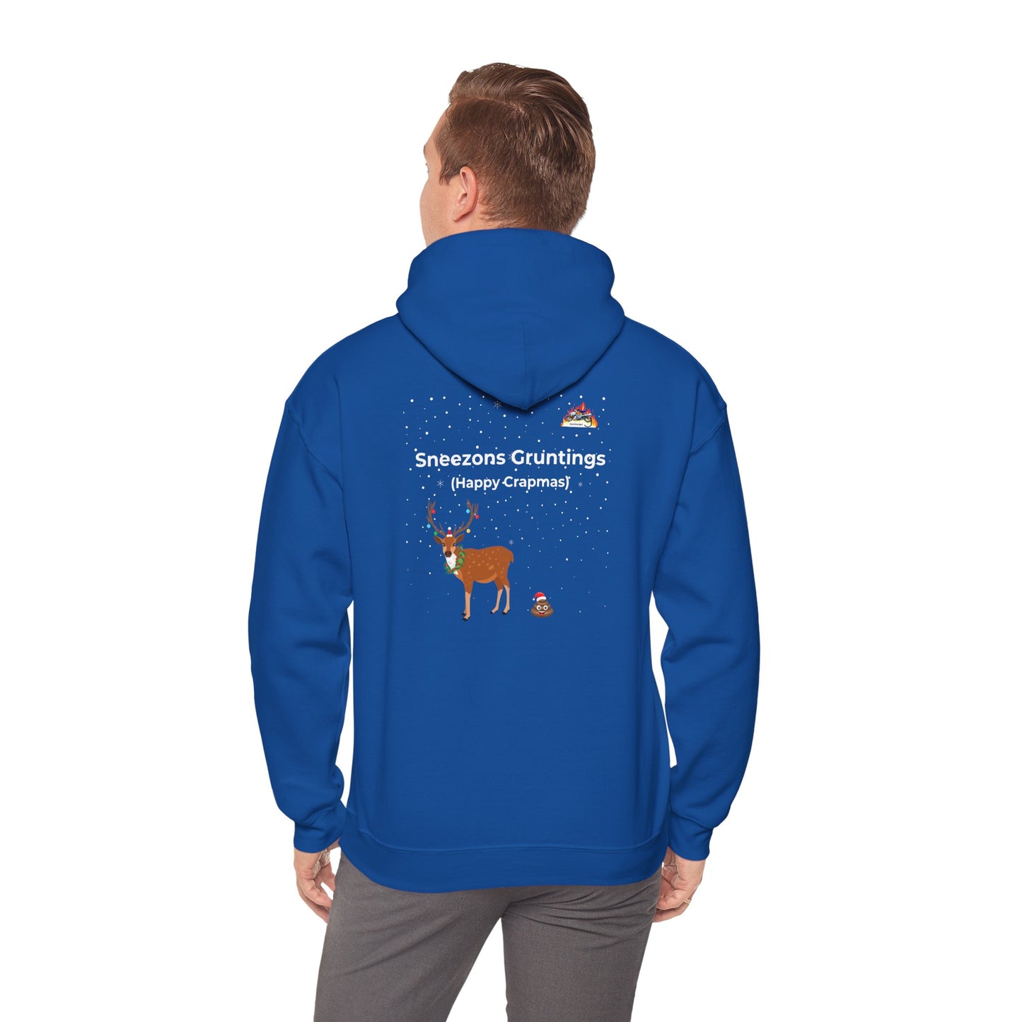 Funny Holiday Hoodie - 'Sneezons Gruntings (Happy Crapmas)' Unisex Sweatshirt