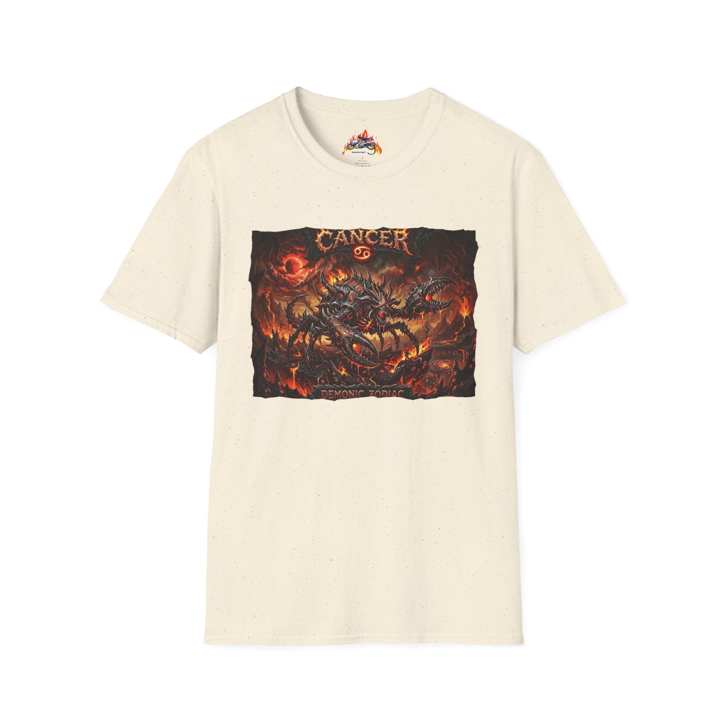 Cancer Zodiac T‑Shirt — Dark Fiery Demon Astrology Tee