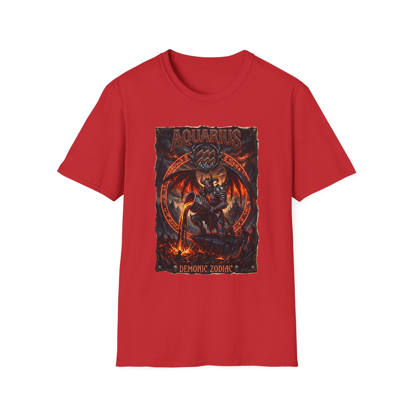 Aquarius Zodiac T‑Shirt — Dark Dragon Astrological Tee