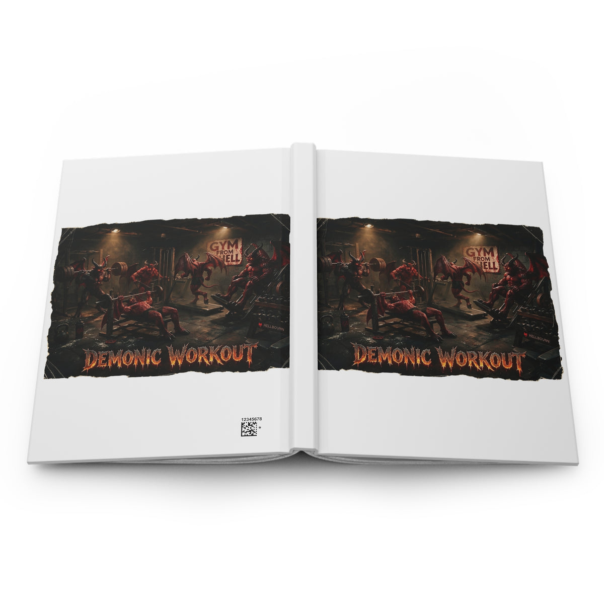 Demonic Workout Hardcover Journal — Gym From Hell Lined Notebook