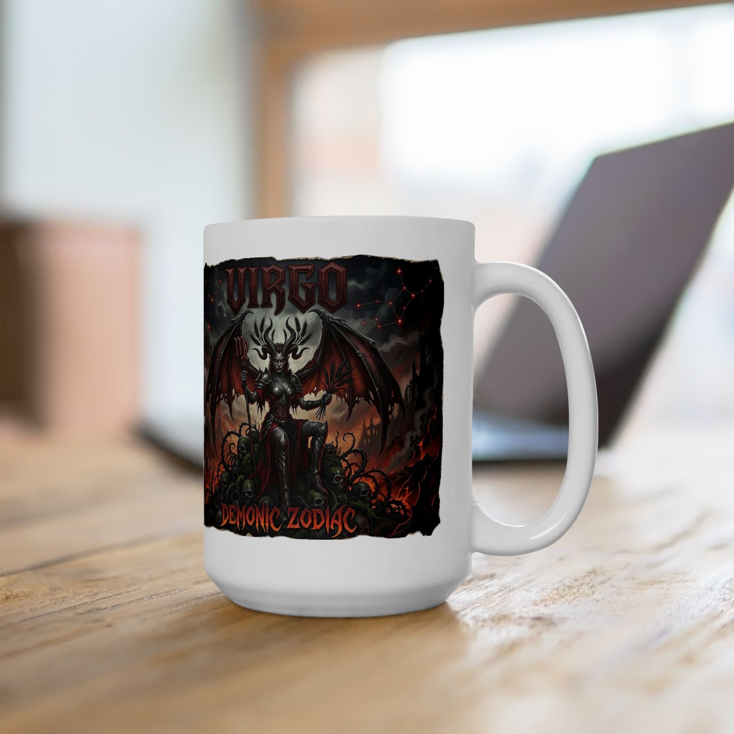 Demonic Gothic Virgo Mug – Horror Fantasy Demon Design (11oz/15oz)
