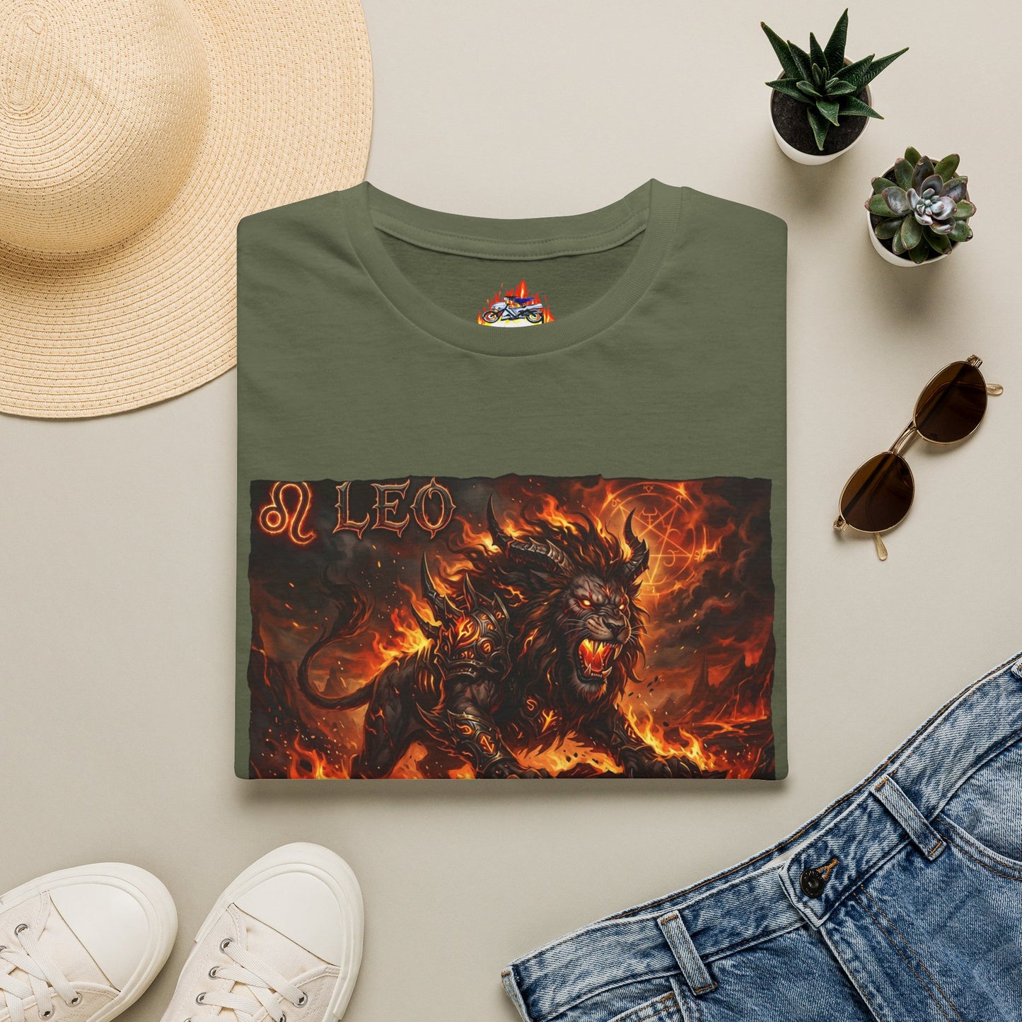Leo Zodiac T‑Shirt — Fiery Lion Astrology Tee