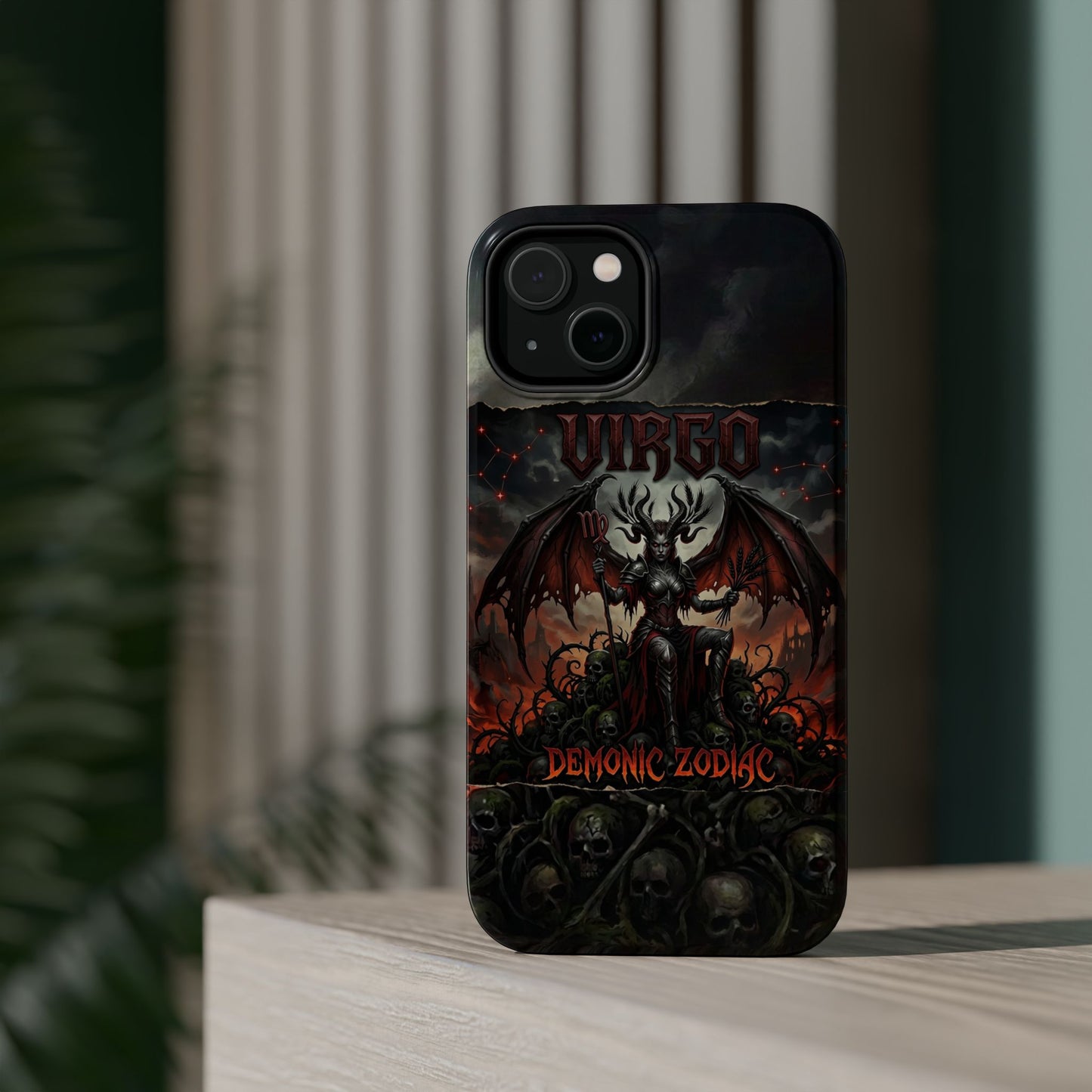 Virgo Demonic Zodiac Phone Case — Magnetic Impact-Resistant