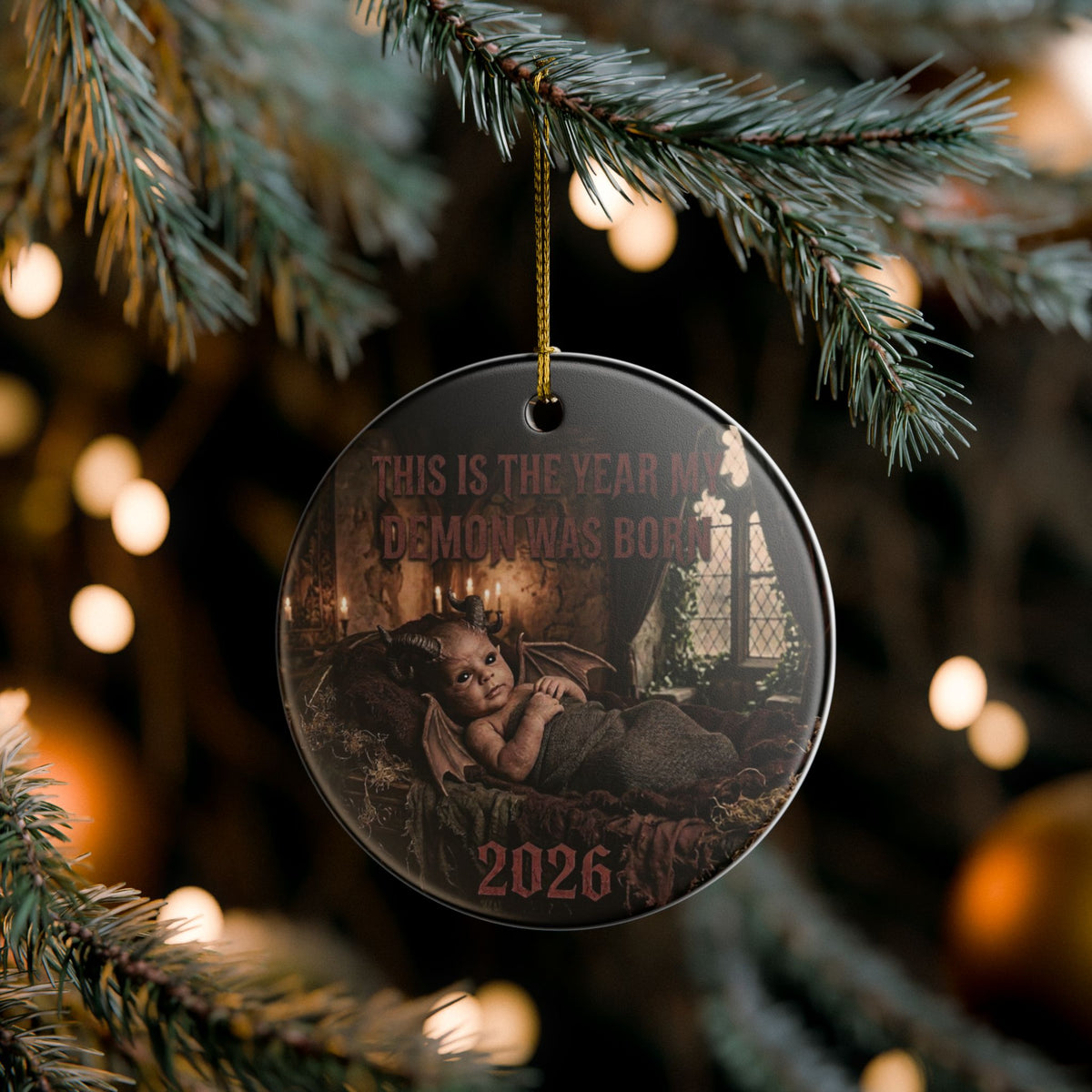 2026 Demon Baby Ceramic Ornament — This Is The Year My Demon Was Born