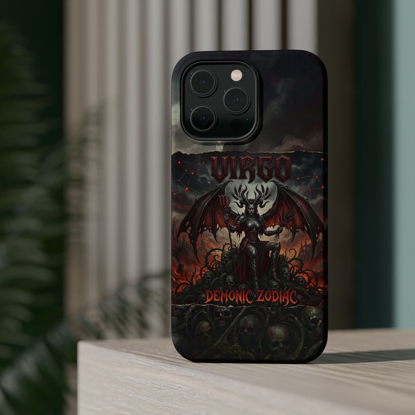 Virgo Demonic Zodiac Phone Case — Magnetic Impact-Resistant