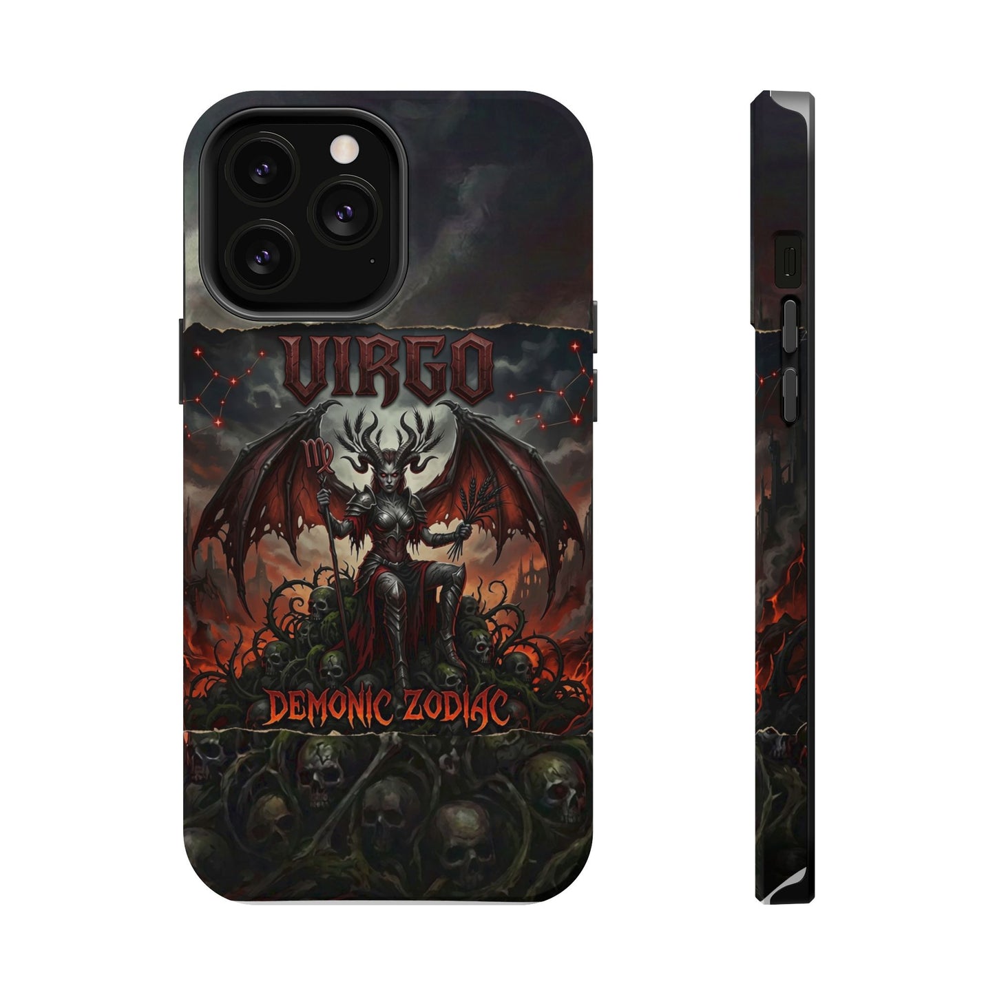 Virgo Demonic Zodiac Phone Case — Magnetic Impact-Resistant