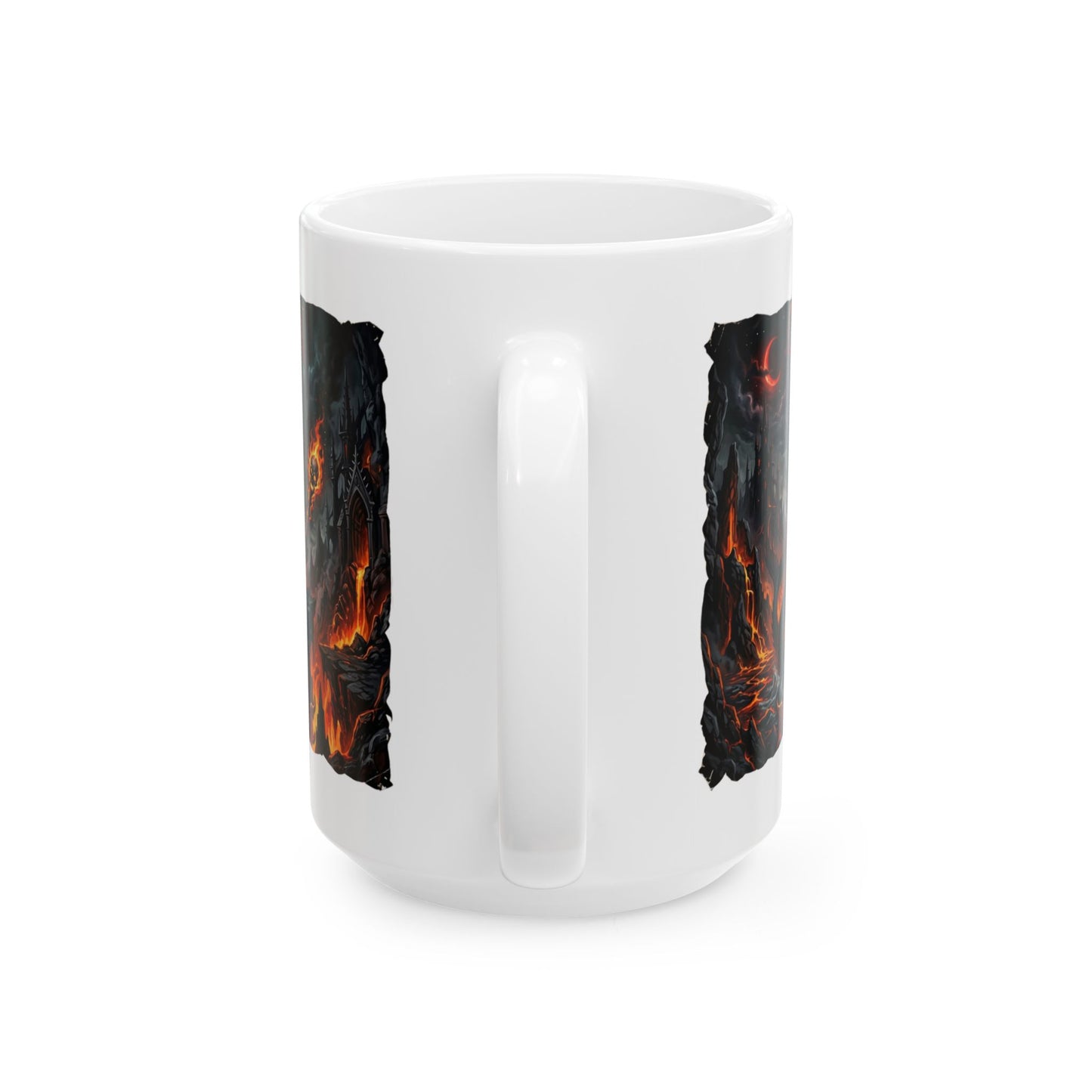 Capricorn Demon Zodiac Ceramic Mug — Fiery Gothic Astrology Coffee Cup (11oz/15oz)