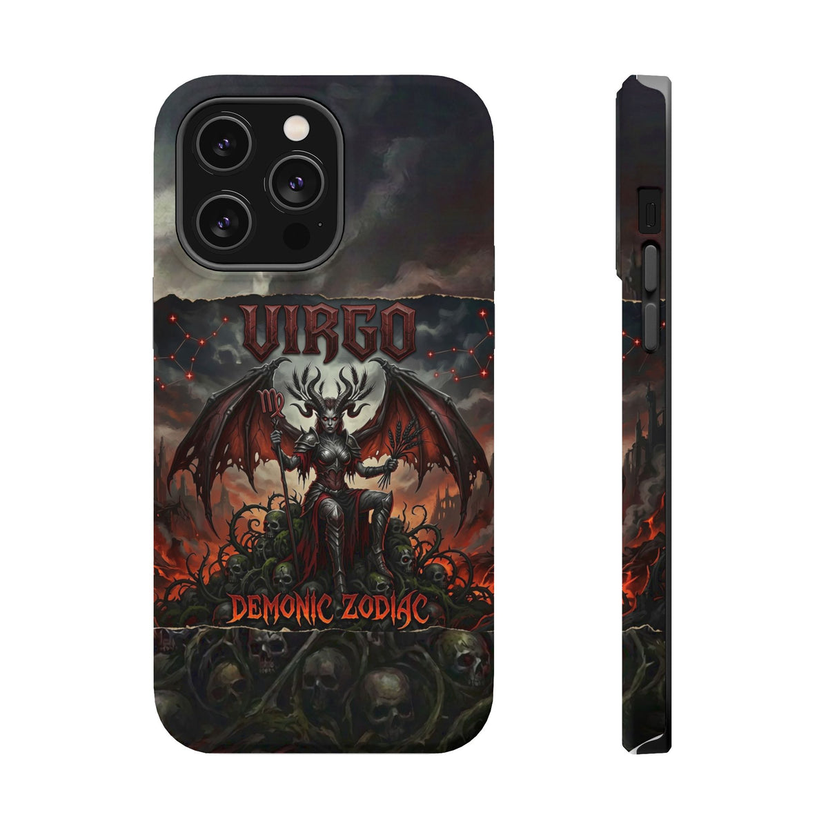 Virgo Demonic Zodiac Phone Case — Magnetic Impact-Resistant