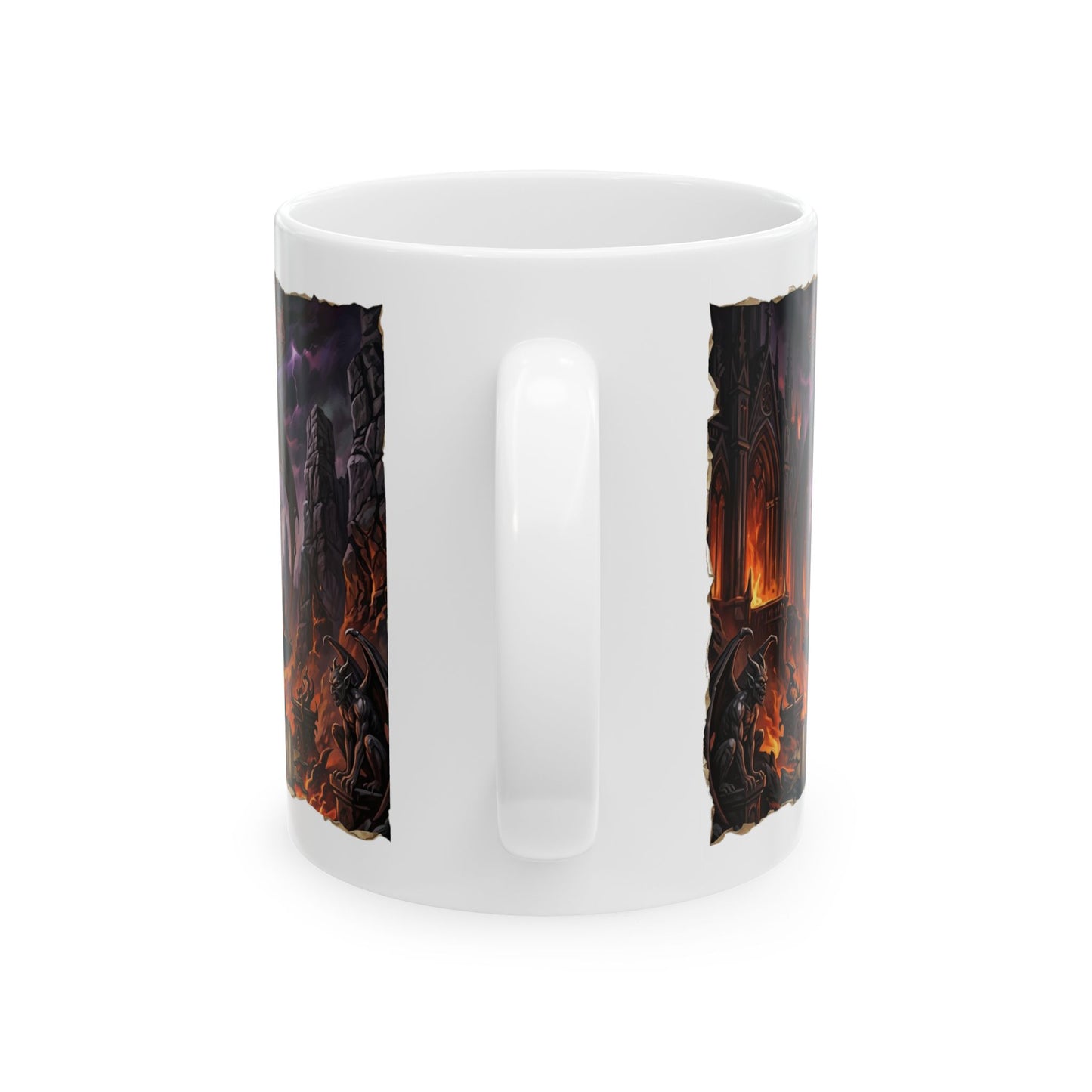 Gothic Demon Libra Mug | Dark Fantasy Demon Artwork