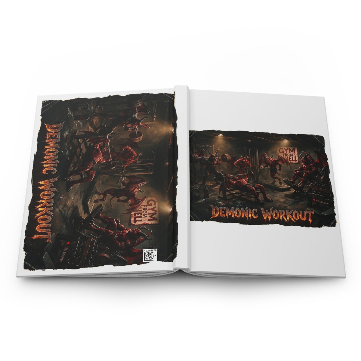 Demonic Workout Hardcover Journal — 'Gym from Hell' Lined Notebook