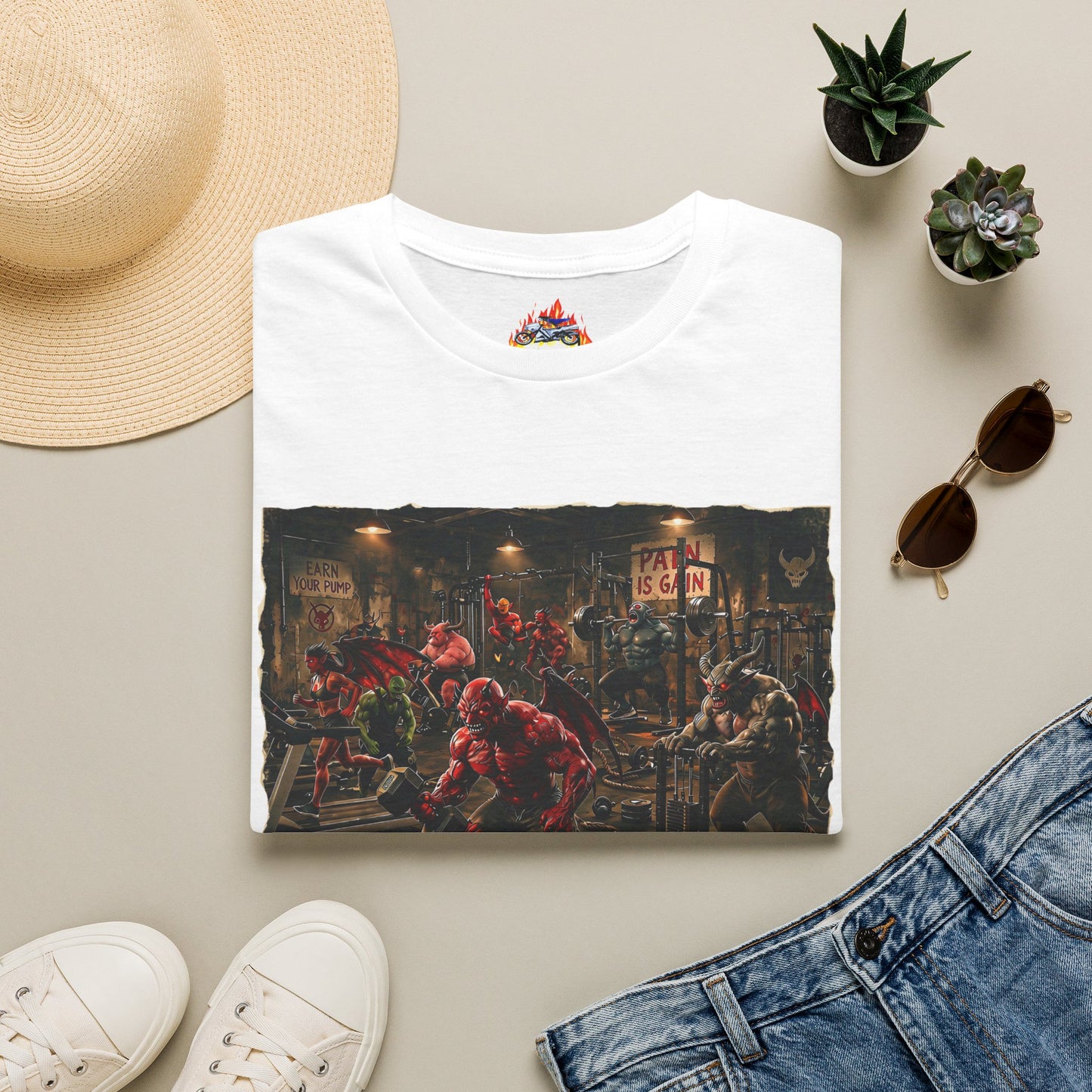 Demonic Workout T Shirt — Funny Gym Demon Fitness Tee