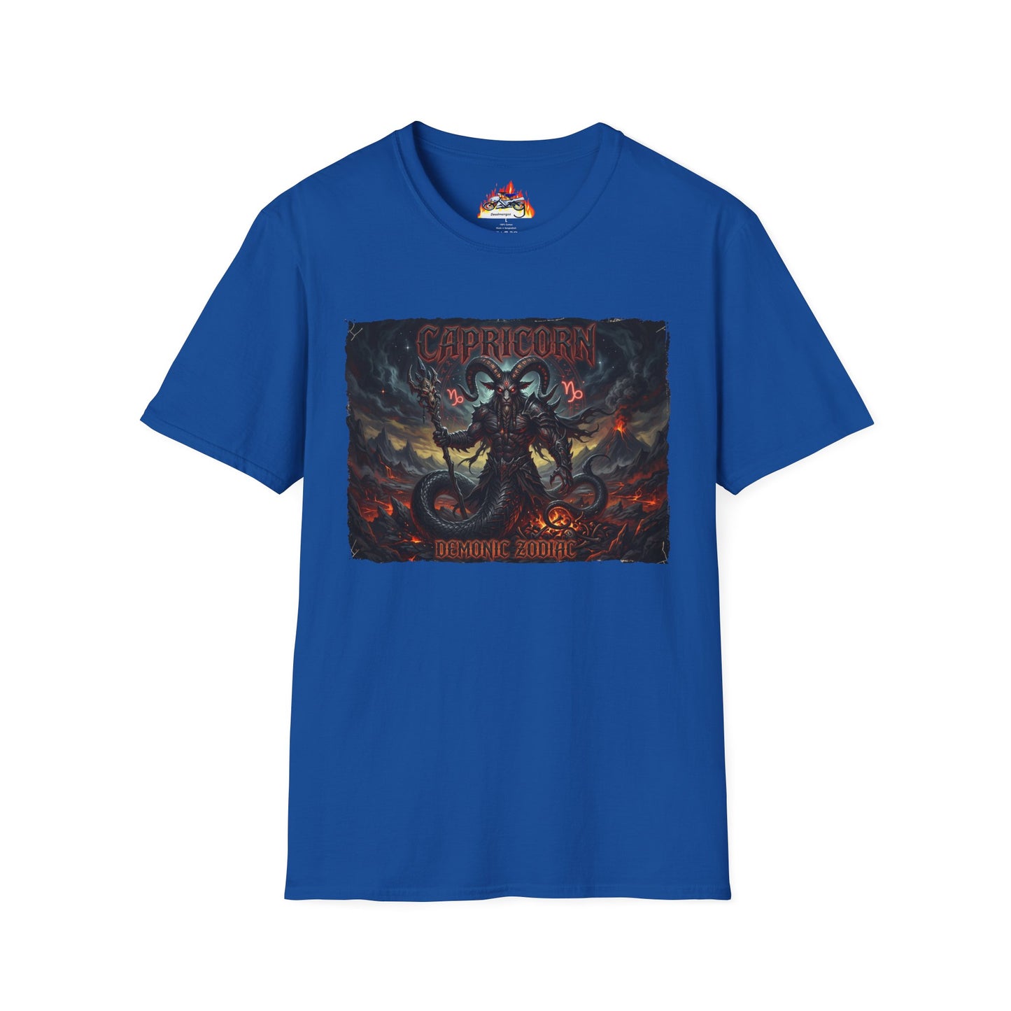 Capricorn Dark Goat Demon T‑Shirt — Gothic Zodiac Capricorn Tee