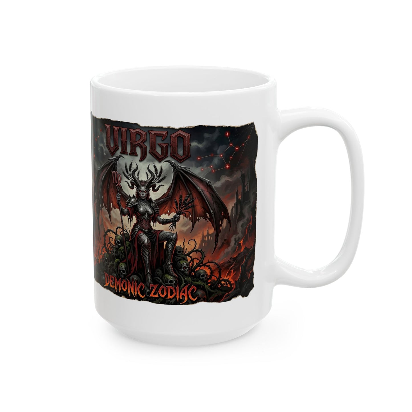 Demonic Gothic Virgo Mug – Horror Fantasy Demon Design (11oz/15oz)