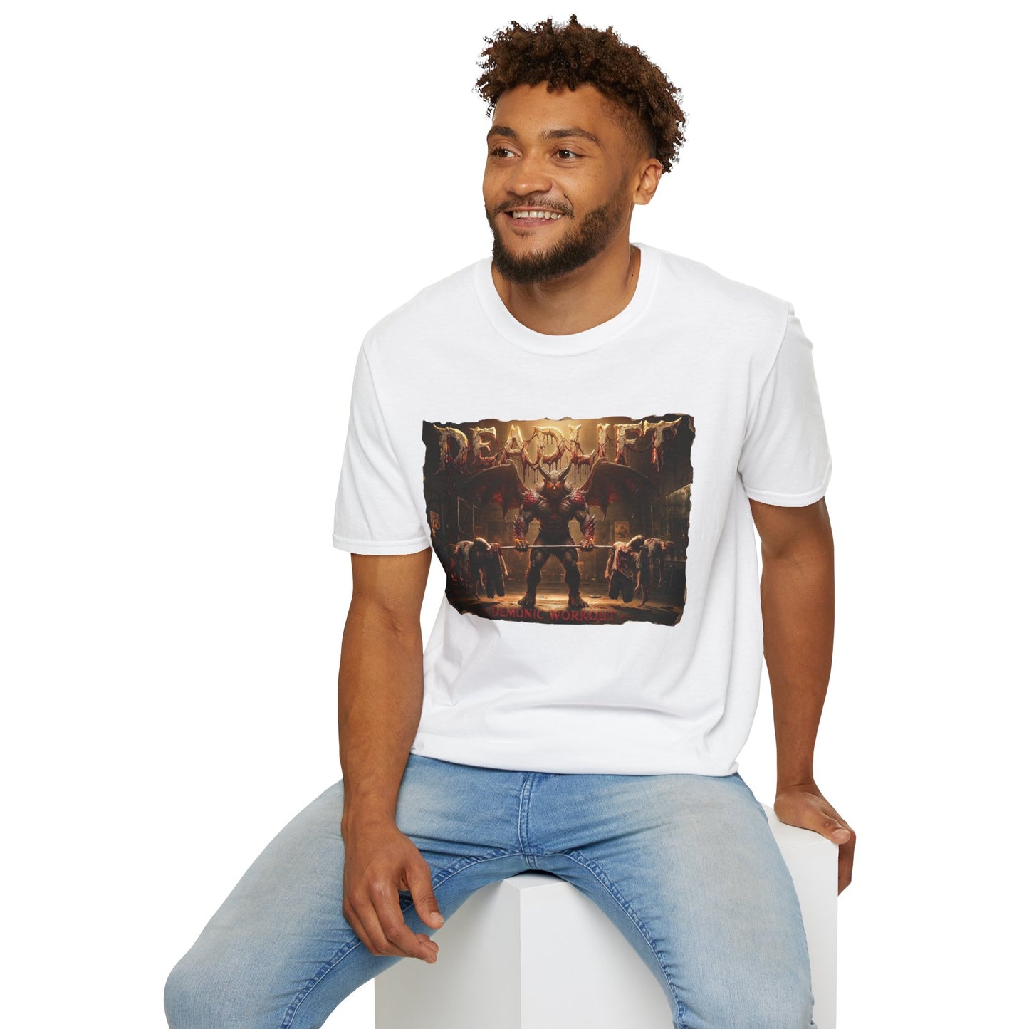 Deadlift Demon Gym Tee — Heavy Lifting Workout T-Shirt