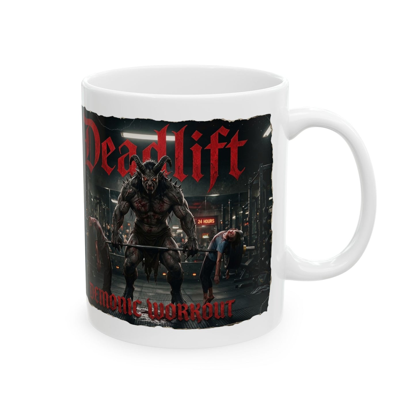 Ceramic Mug — 'Deadlift Demon' Gym Coffee Mug (11oz/15oz)